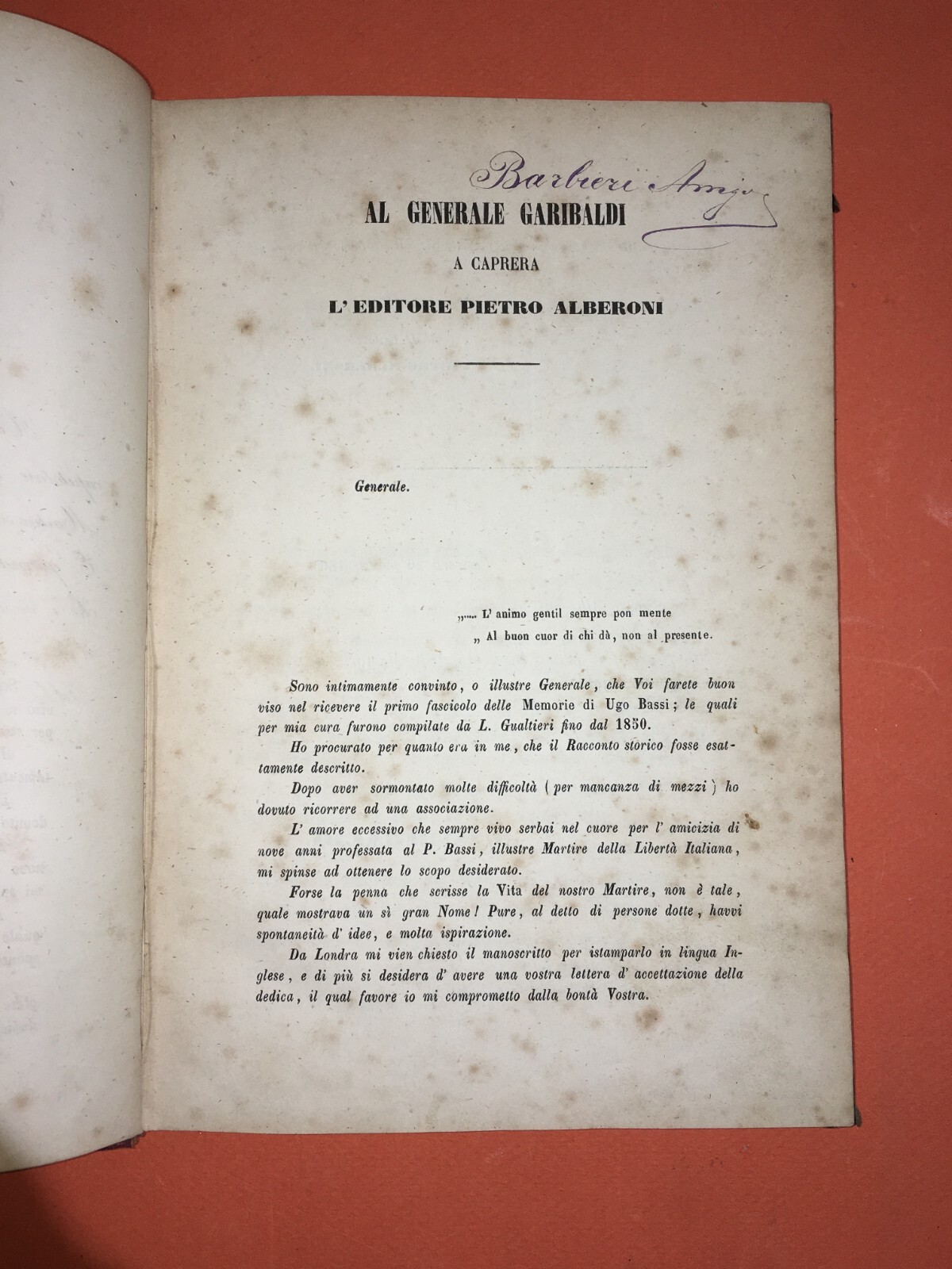 Risorgimento: Unità d'Italia, Romagna, Bologna, Palermo Garibaldi, Bassi, Gualtieri