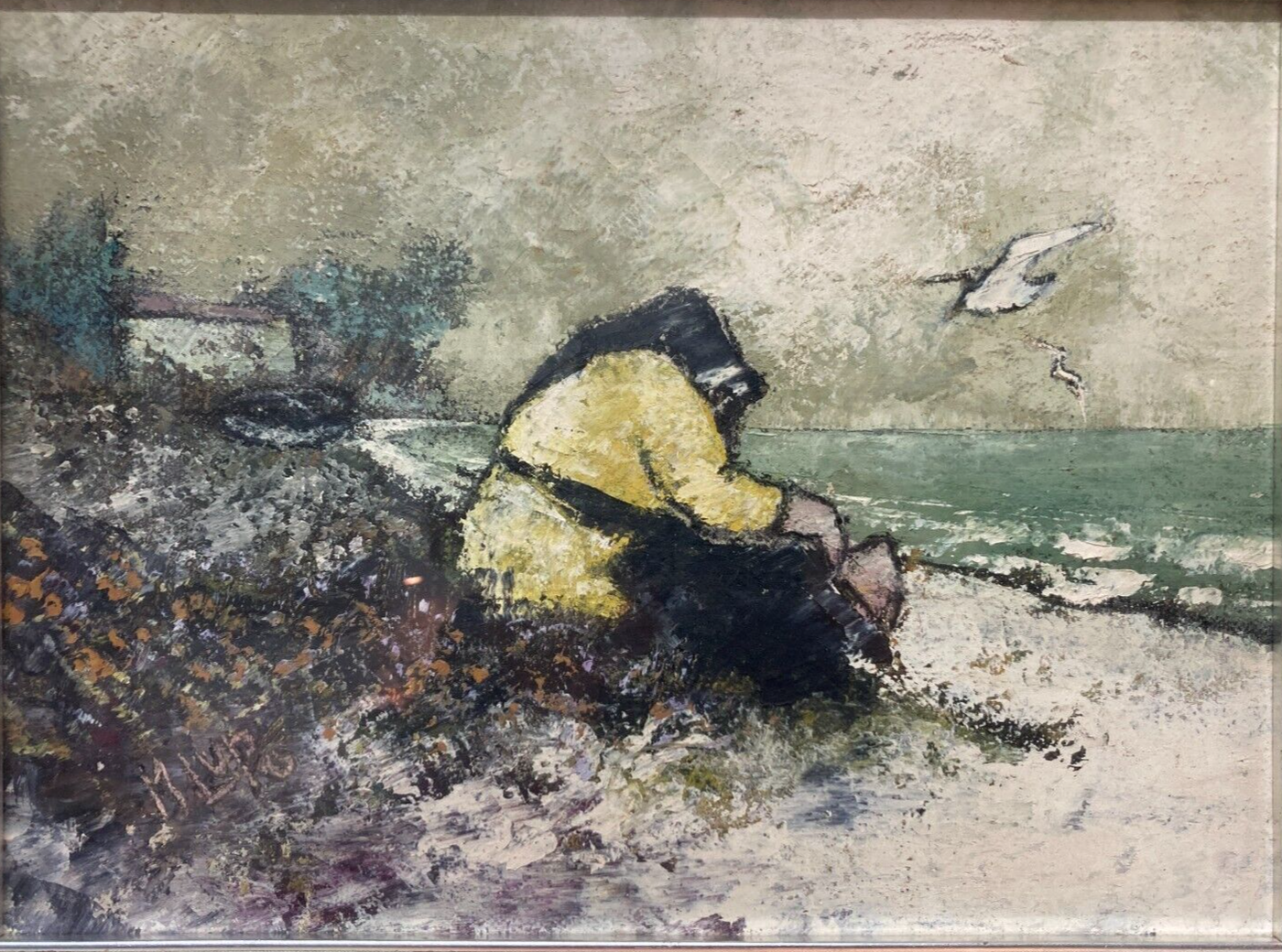 Colloquio Coi Gabbiani. Dipinto Di Mario Lupo, 1970