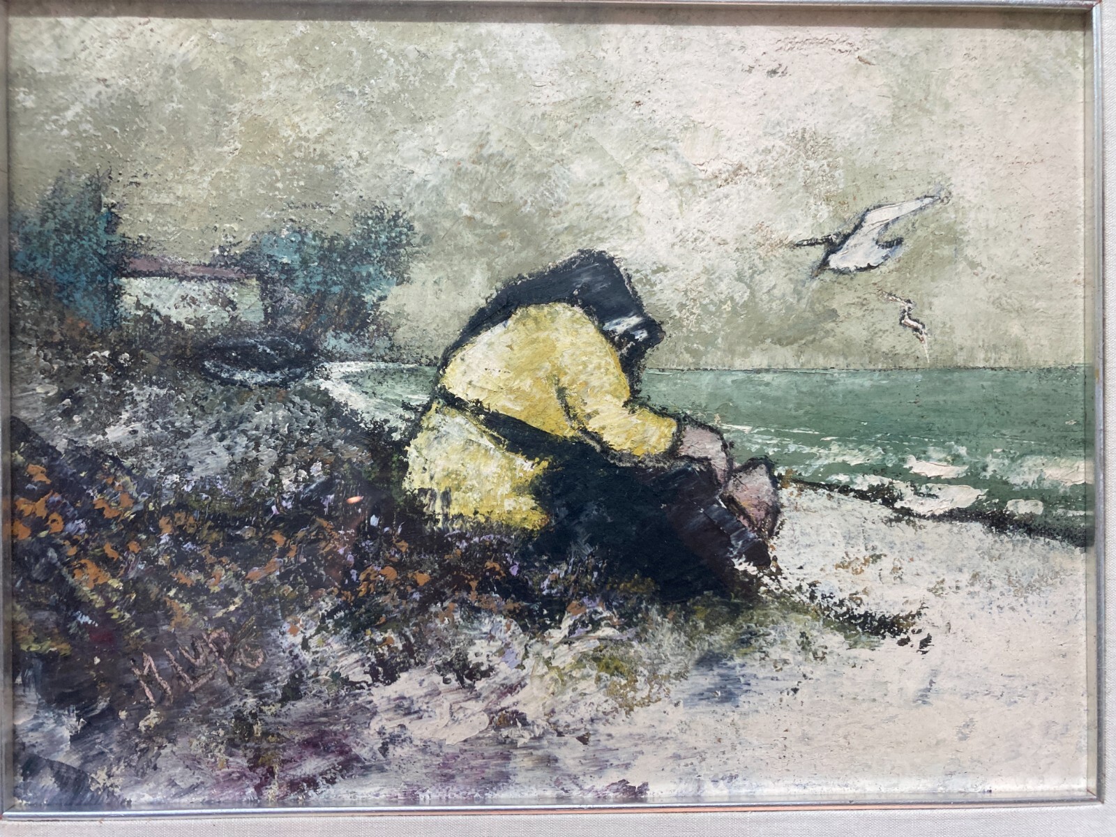 Colloquio Coi Gabbiani. Dipinto Di Mario Lupo, 1970