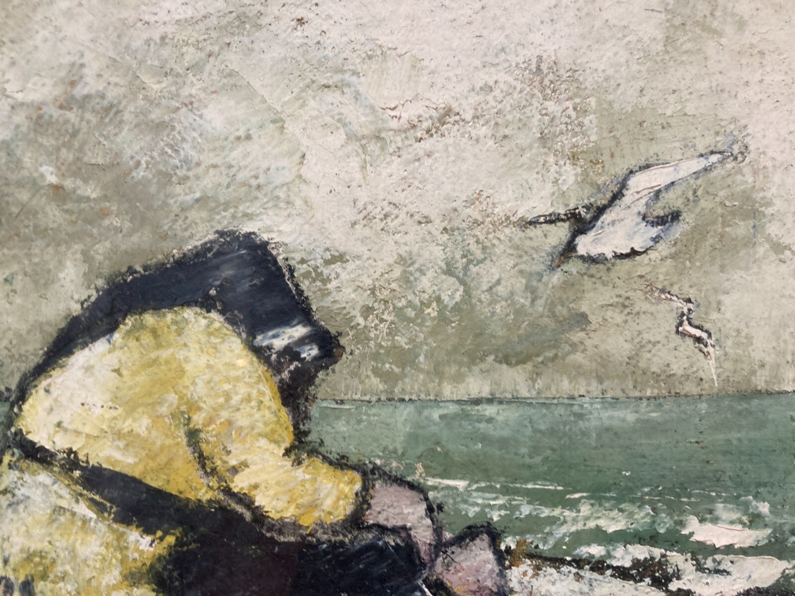Colloquio Coi Gabbiani. Dipinto Di Mario Lupo, 1970
