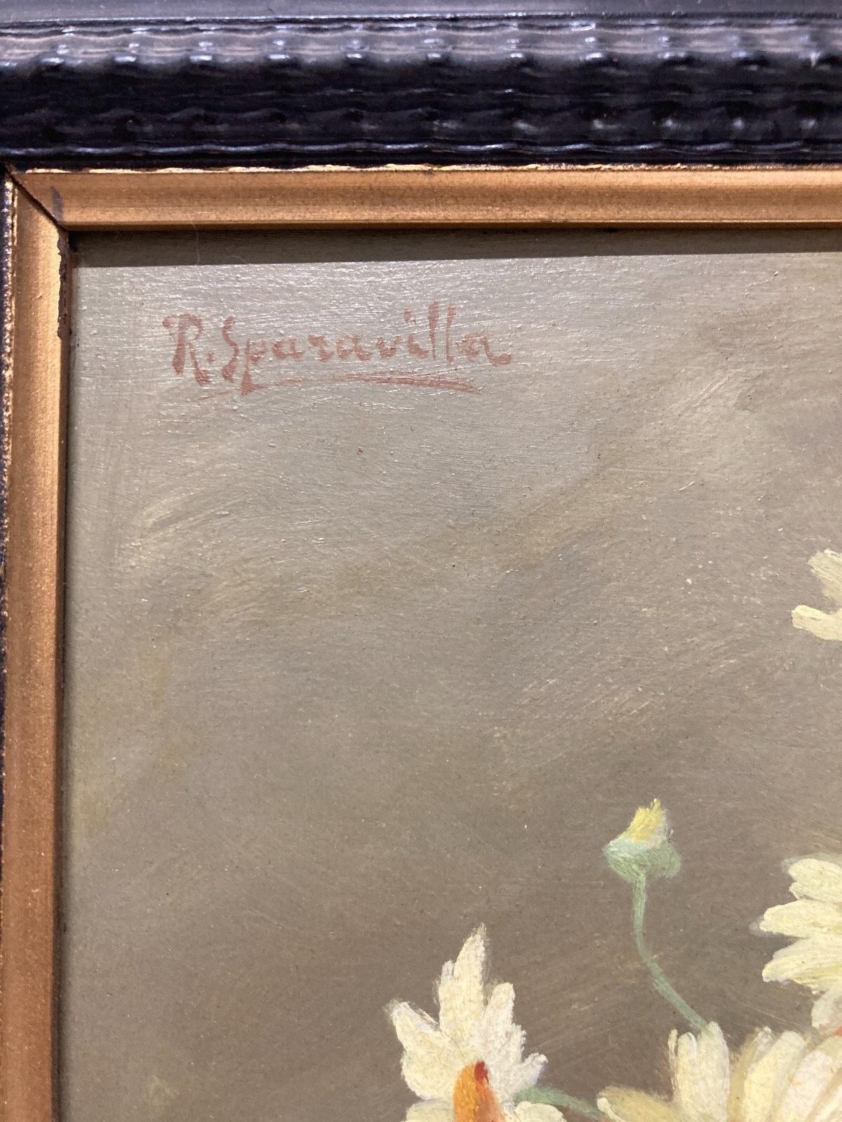 Riccardo Sparavilla, Composizione Floreale: Dipinto A Olio Su Compensato