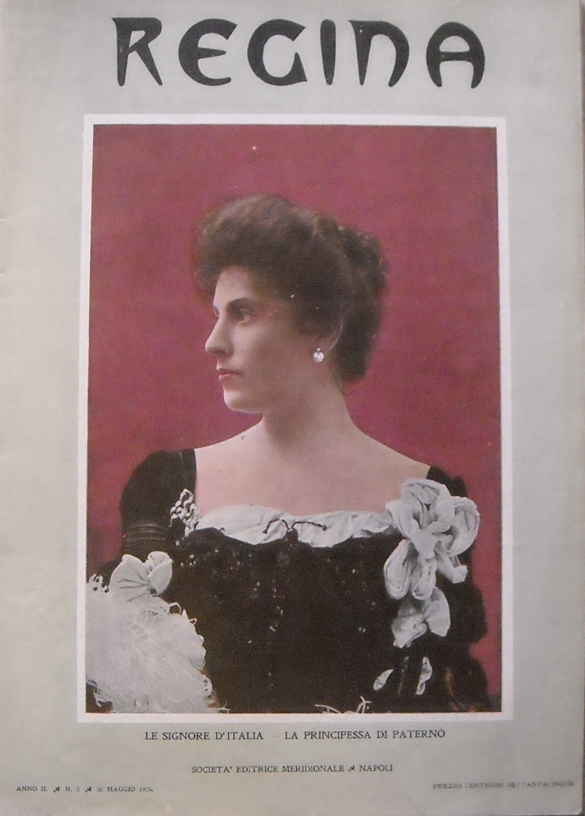 Nobiltà, Araldica E Donne Nobili: Antico Ritratto Della Principessa Di Paternò (1905)