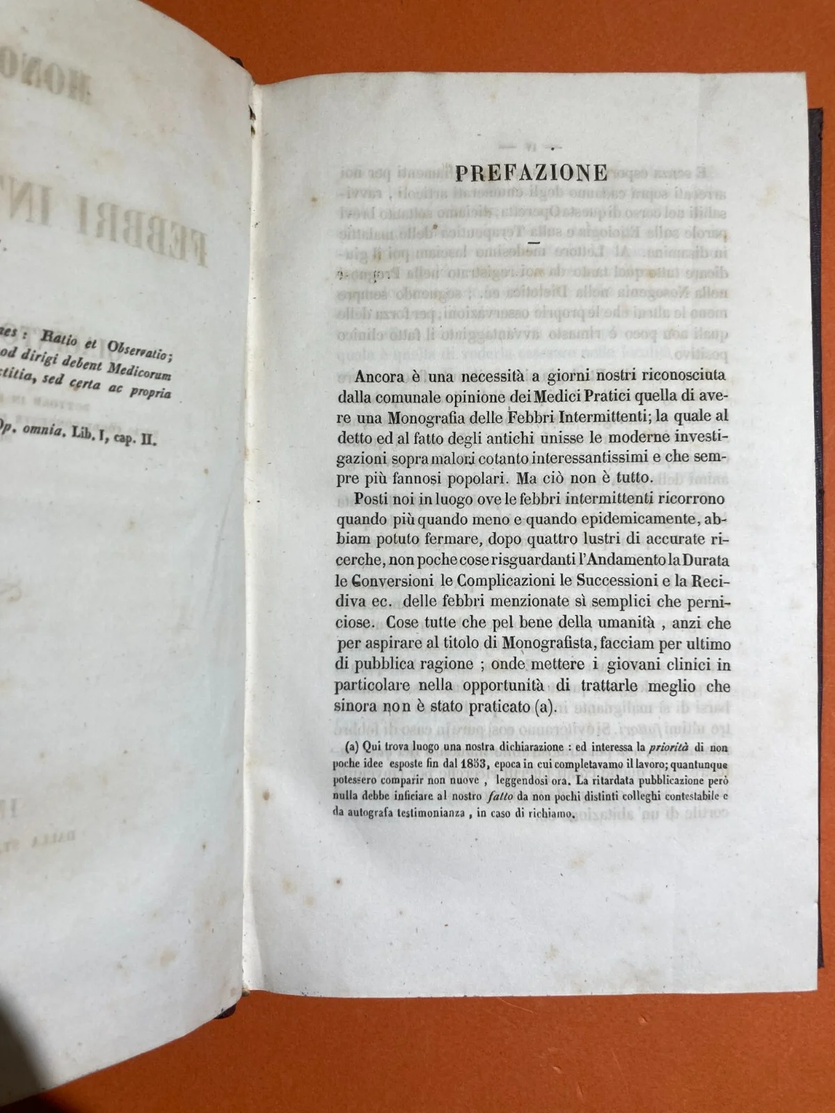 Medicina: Febbri Perniciose, Colera e Casi Clinici a Vasto (abruzzo). Opere di Giacinto Barbarotta, 1856 1858