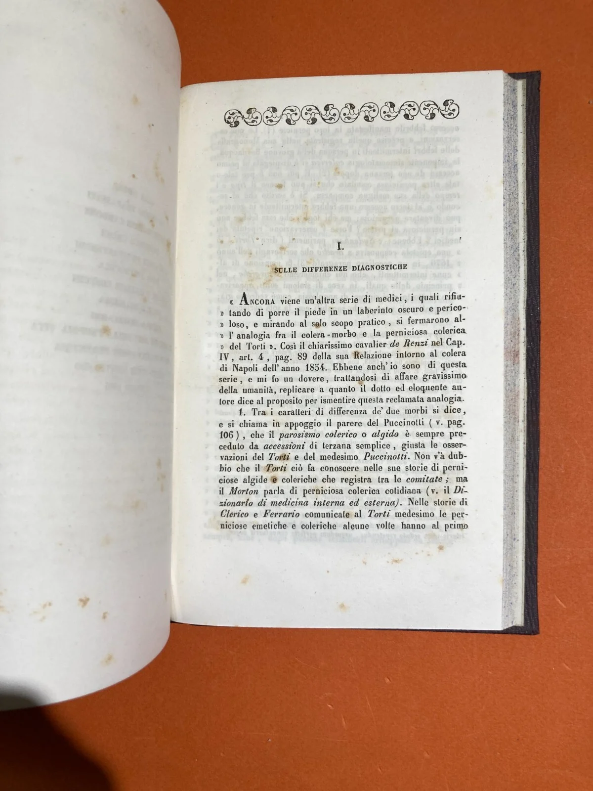 Medicina: Febbri Perniciose, Colera e Casi Clinici a Vasto (abruzzo). Opere di Giacinto Barbarotta, 1856 1858