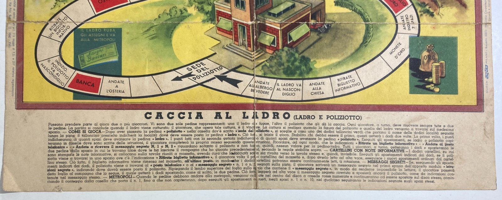 Gioco Di Percorso: Caccia Al Ladro   Pubblicitario Crema Nivea (1940)