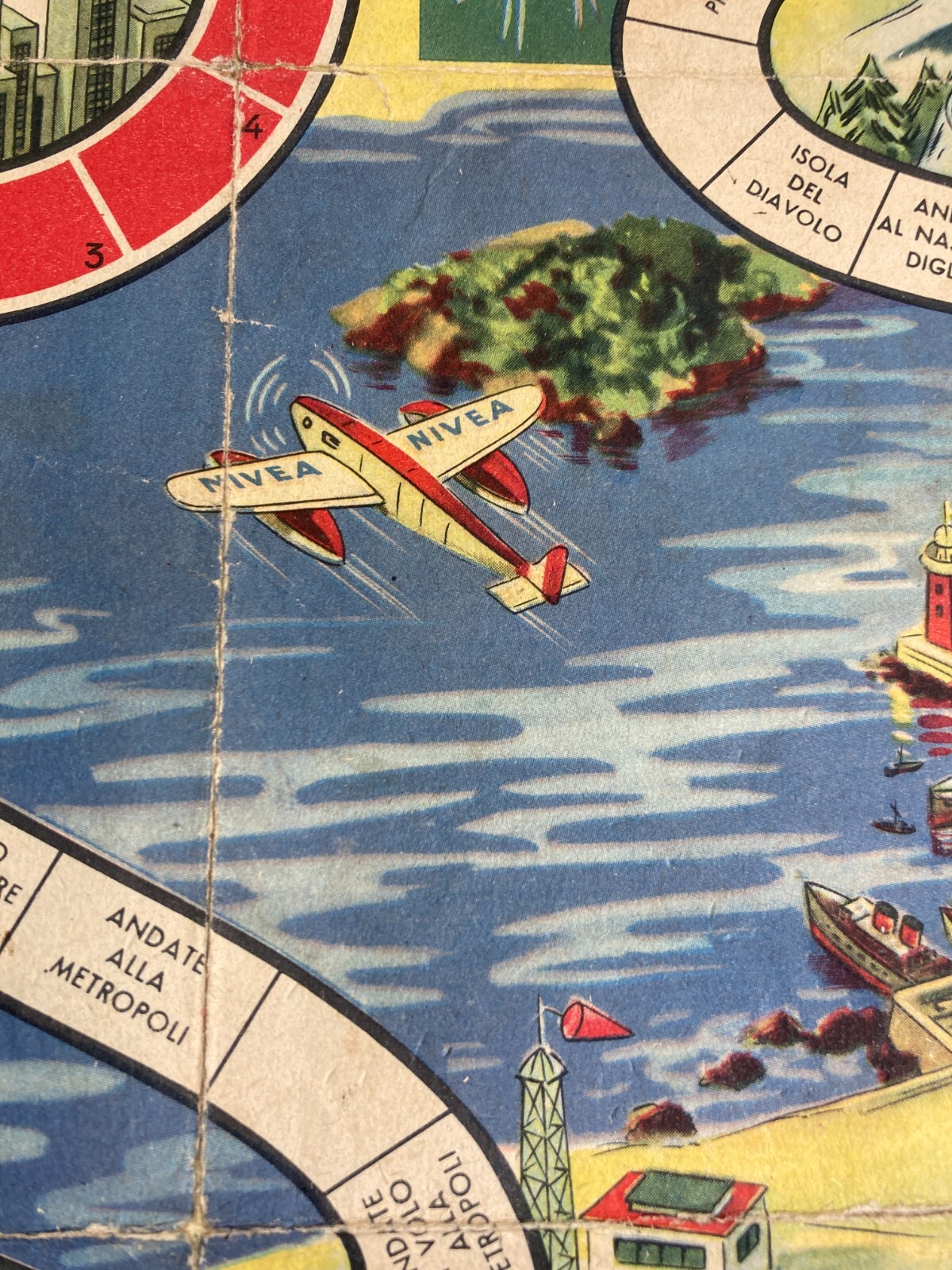 Gioco Di Percorso: Caccia Al Ladro   Pubblicitario Crema Nivea (1940)