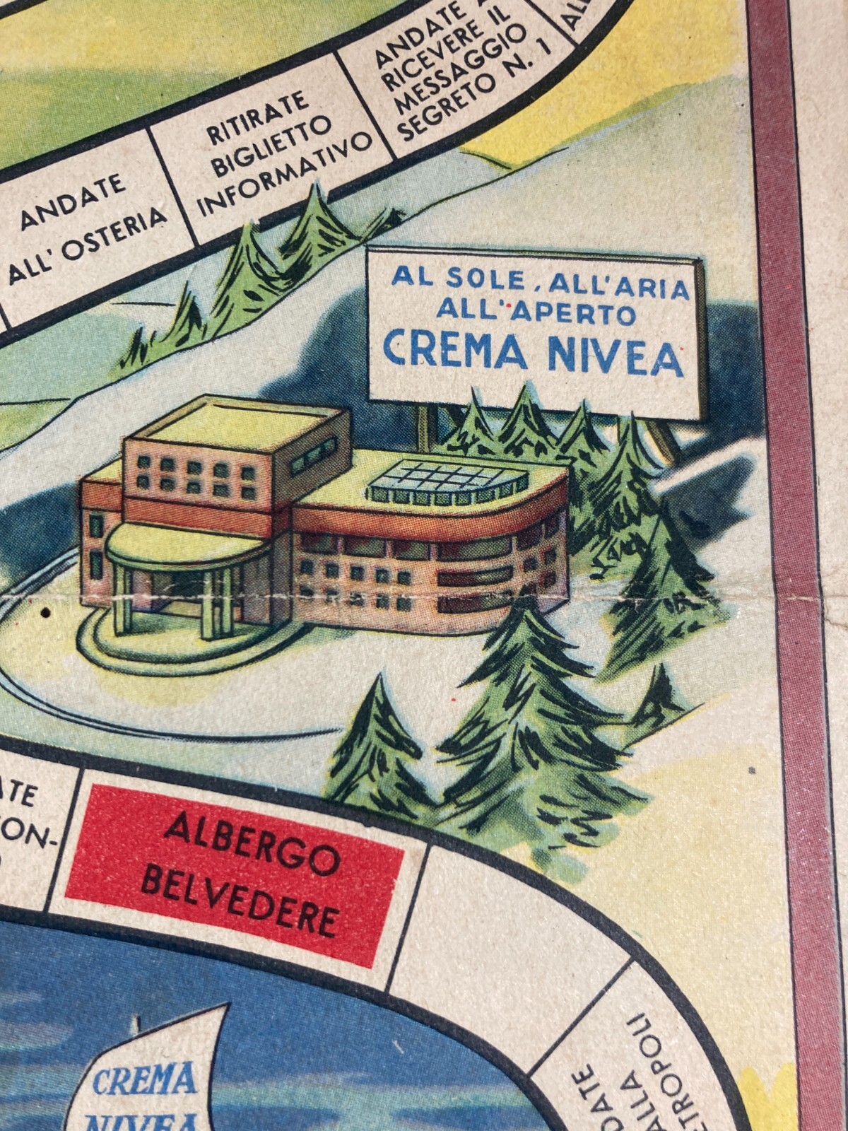 Gioco Di Percorso: Caccia Al Ladro   Pubblicitario Crema Nivea (1940)
