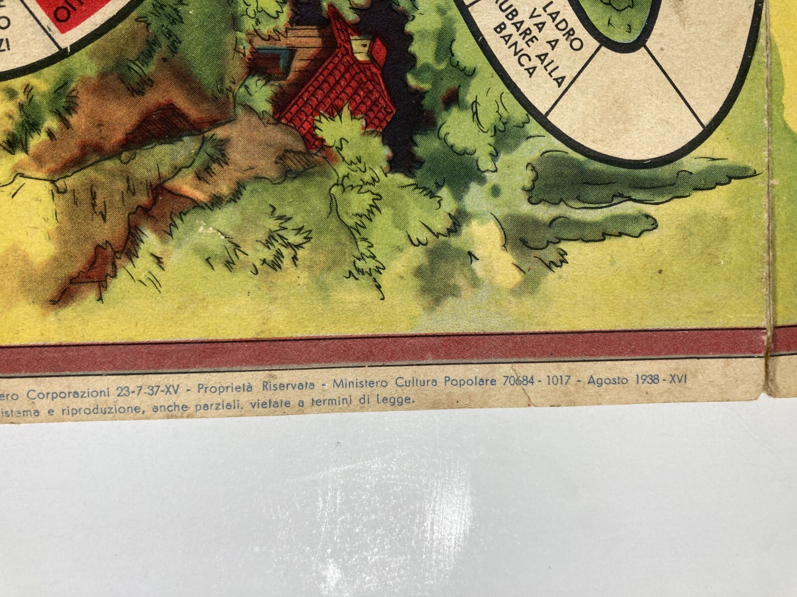Gioco Di Percorso: Caccia Al Ladro   Pubblicitario Crema Nivea (1940)