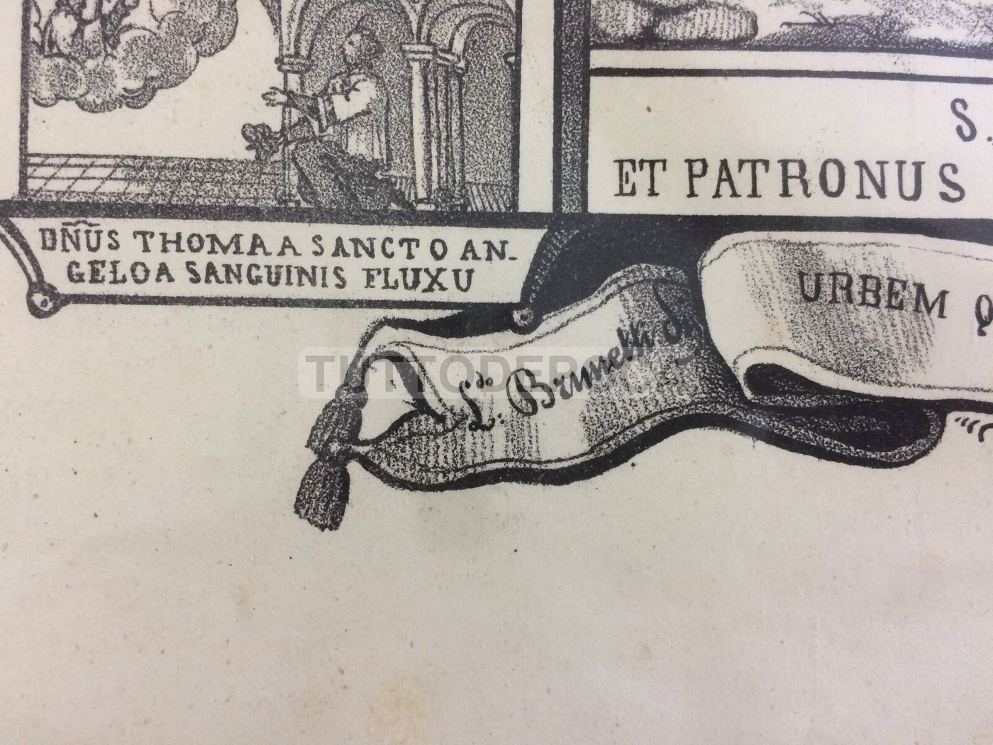 Arte Antica: Stampa Popolare Devozionale Di San Riccardo, Patrono Di Andria