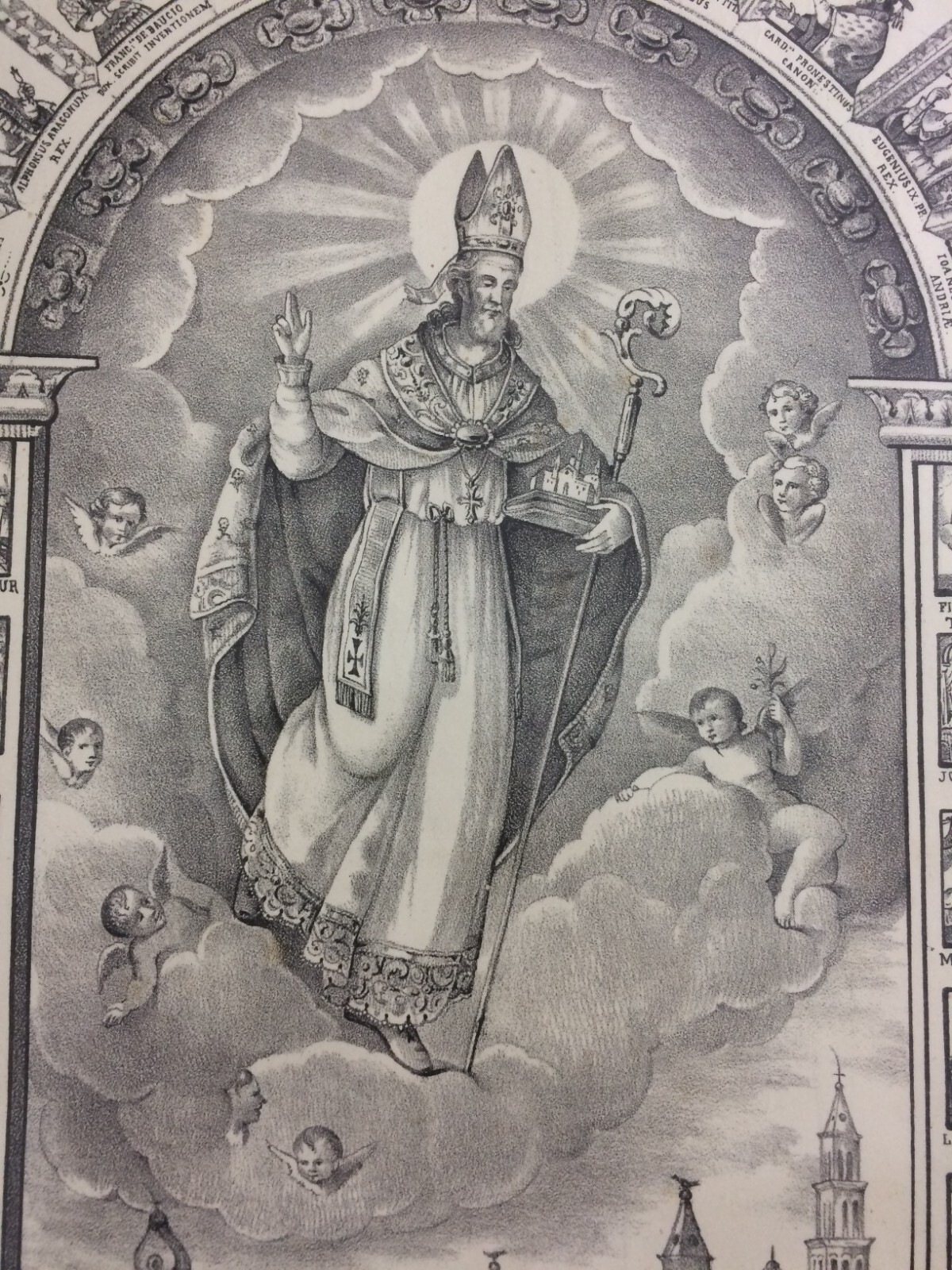 Arte Antica: Stampa Popolare Devozionale Di San Riccardo, Patrono Di Andria