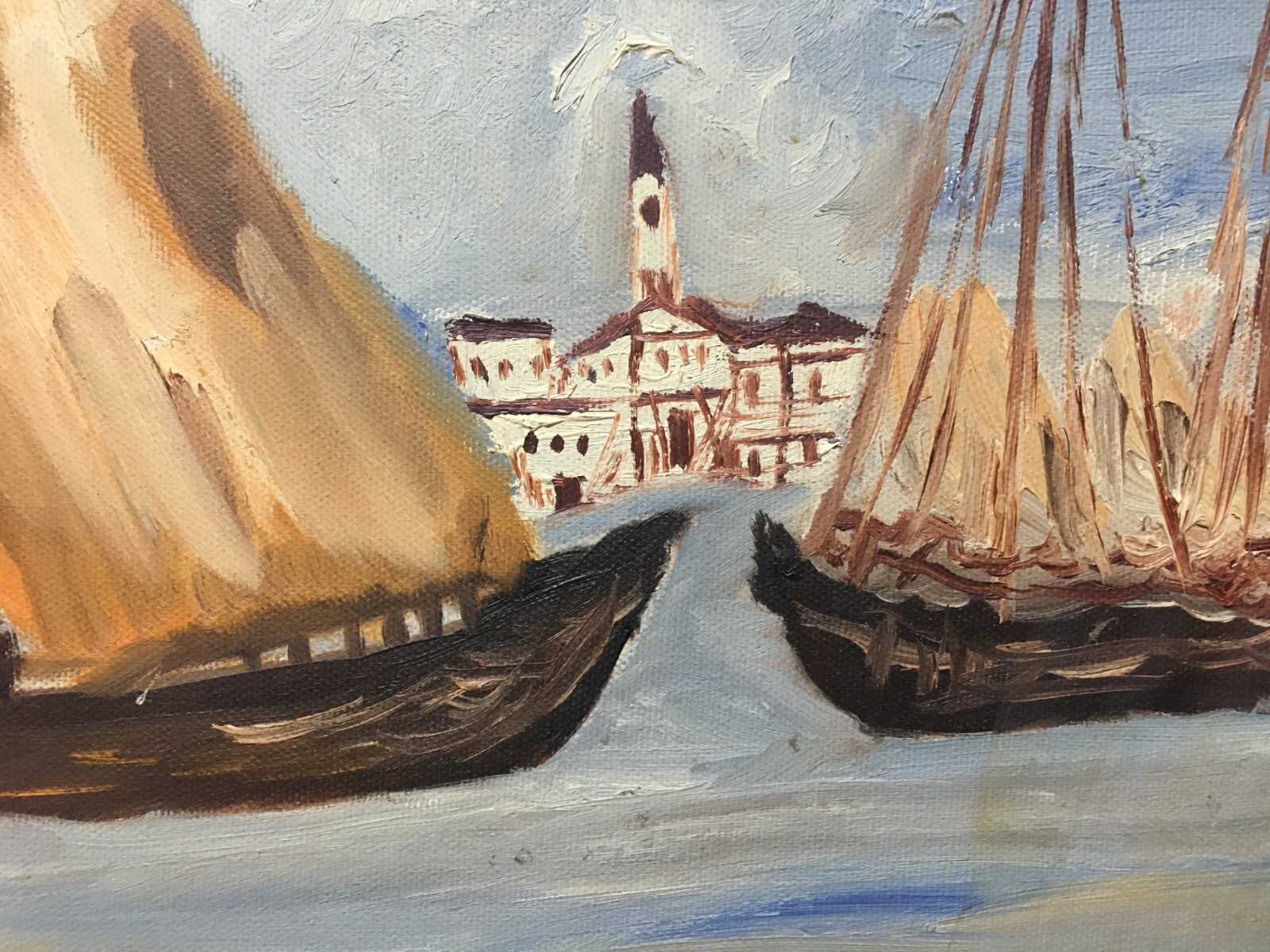 Franz Dunkl   Veduta Di San Giorgio A Venezia   Dipinto Ad Olio   1978