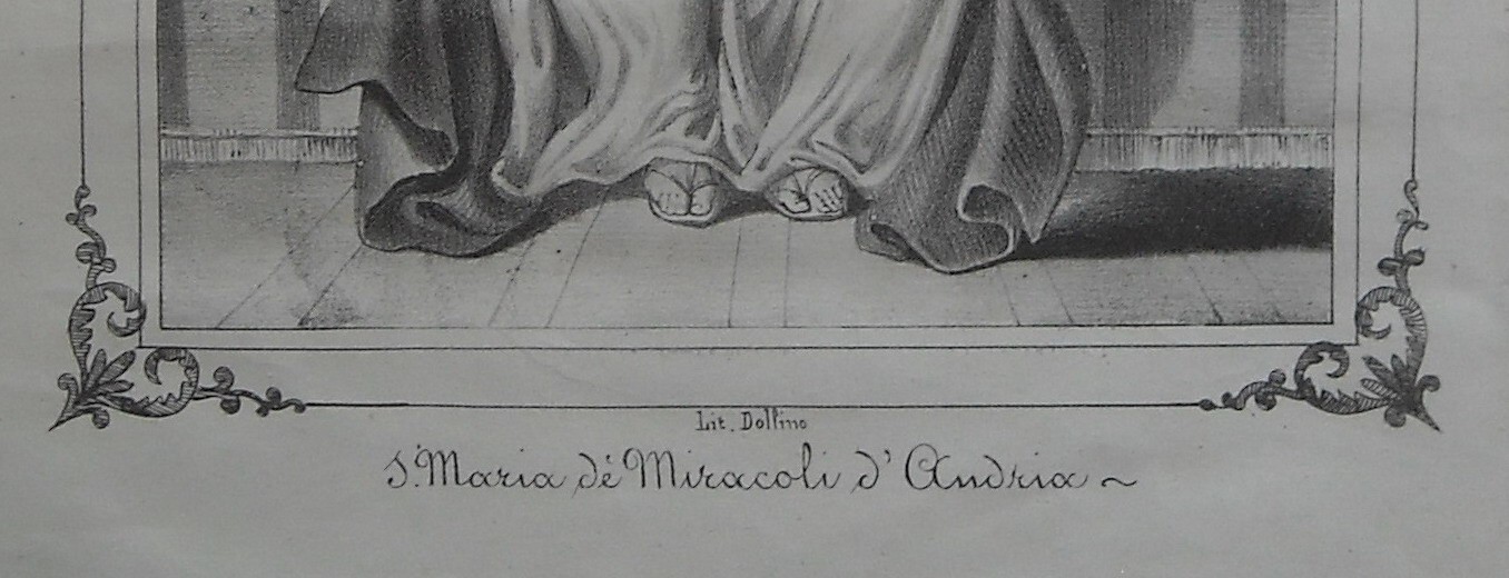 Stampa Popolare Devozionale: Santa Maria Dei Miracoli d'Andria