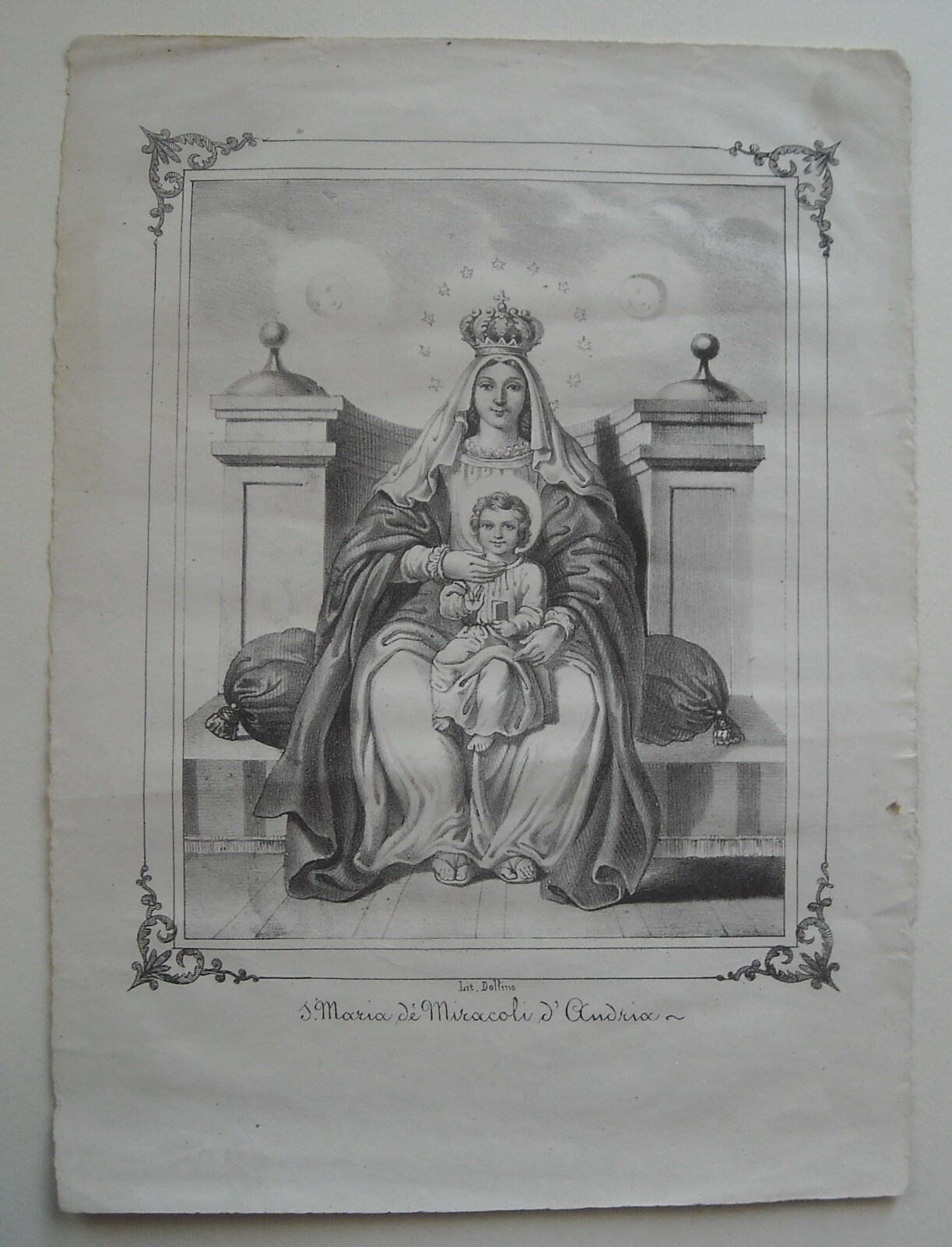 Stampa Popolare Devozionale: Santa Maria Dei Miracoli d'Andria