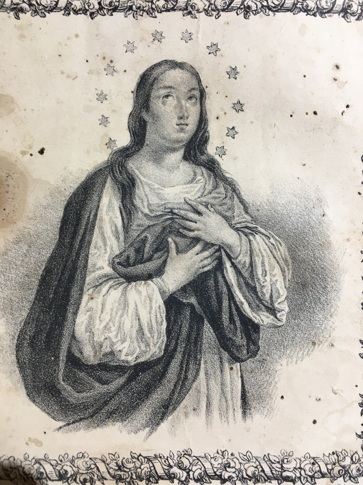 Abruzzo, Chieti: Immacolata Concezione. Antica Stampa Popolare   Marchiani   Nobile