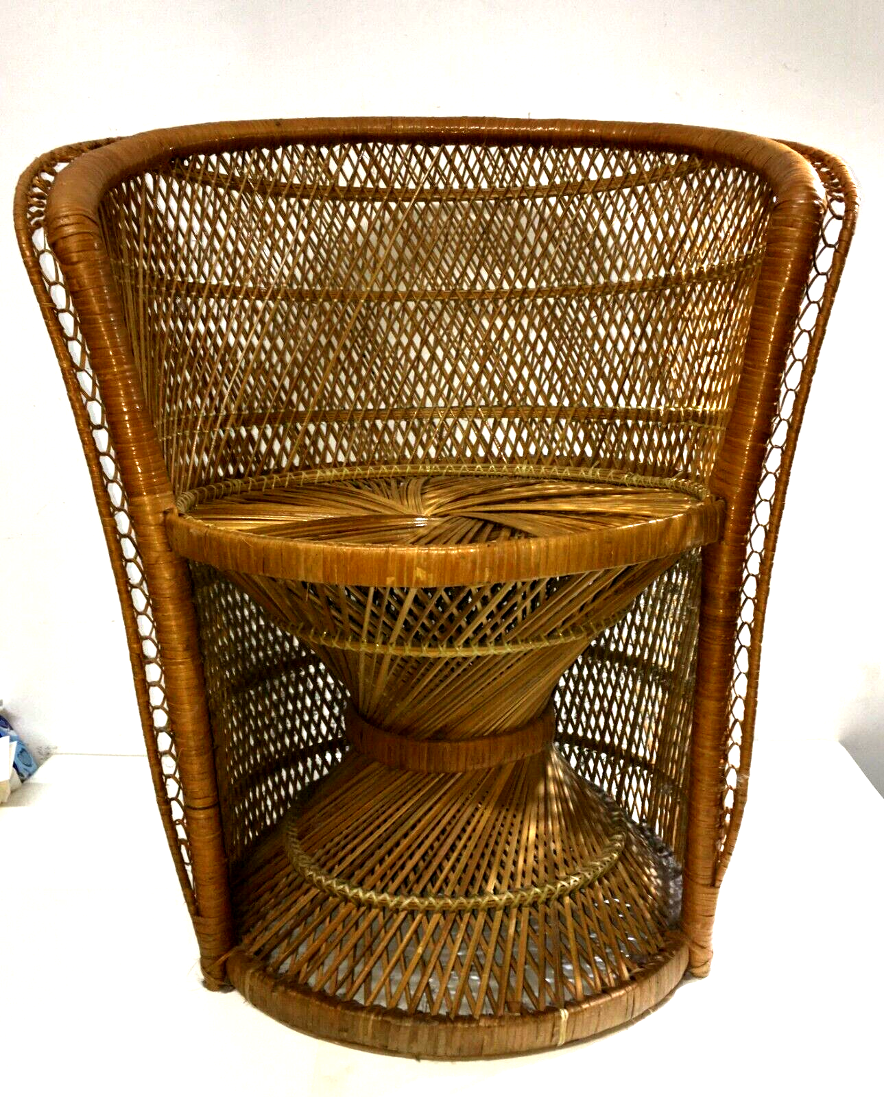 Poltroncina In Vimini Di Design, Stile Giò Ponti
