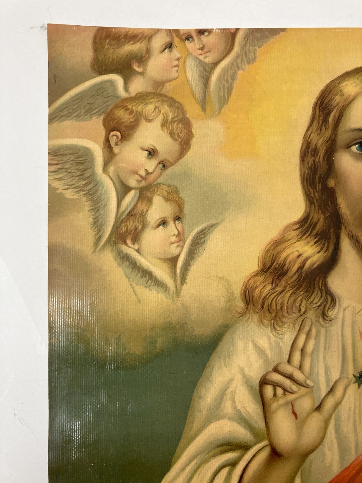 Stampa Devozionale: Cuore Di Gesù Con Angeli