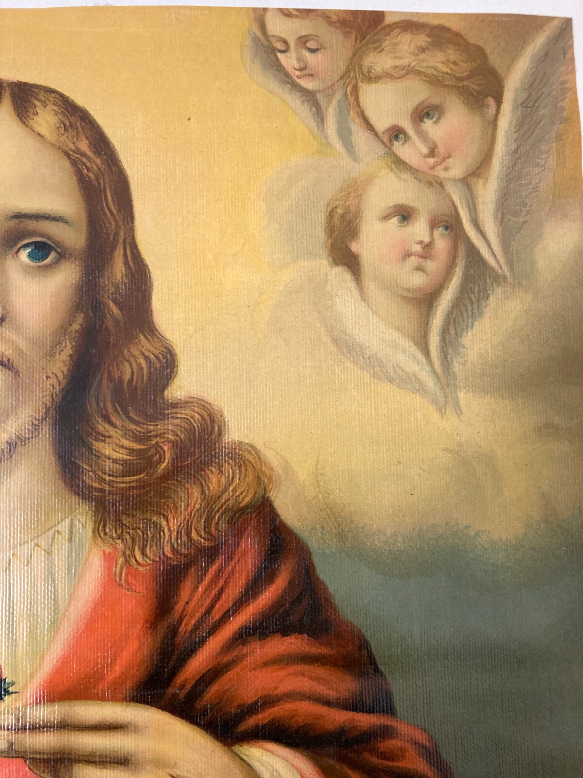Stampa Devozionale: Cuore Di Gesù Con Angeli