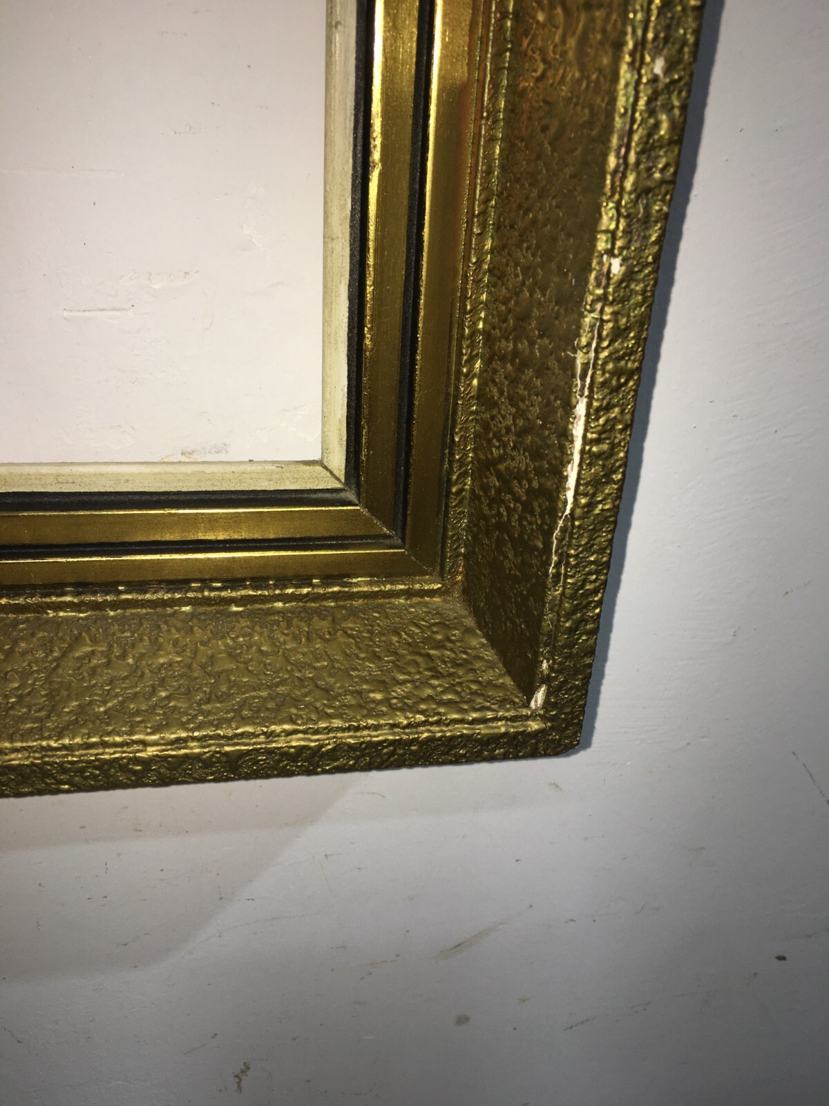 Cornice d'Epoca In Legno E Stucco Dorato   Anni '50