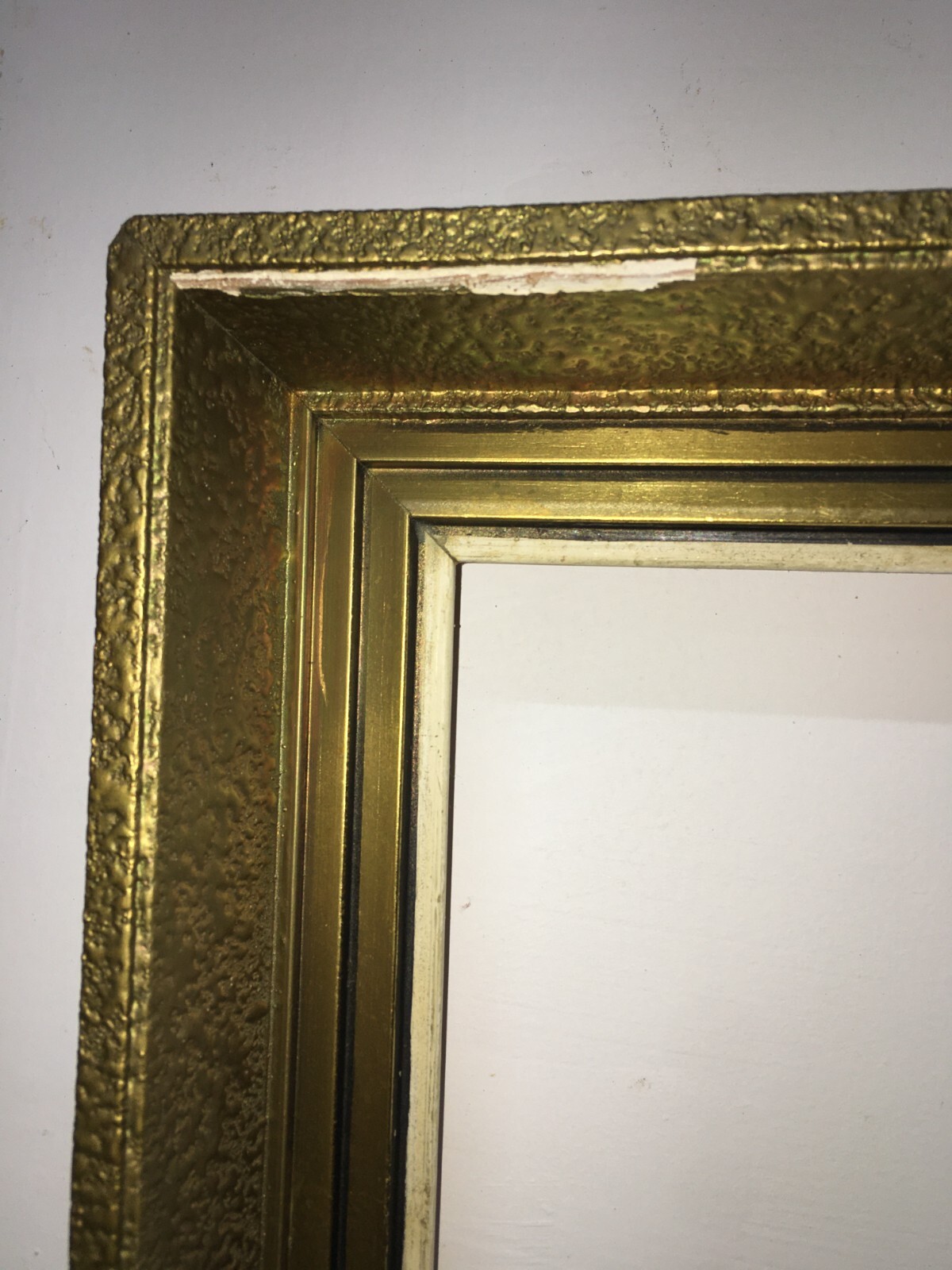 Cornice d'Epoca In Legno E Stucco Dorato   Anni '50