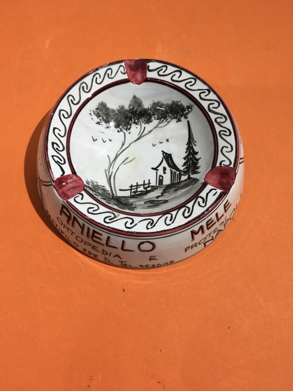 Napoli, Farmacia, Ortopedia E Protesi Mele, Pubblicitaria d'Epoca, Ceramica Casucci