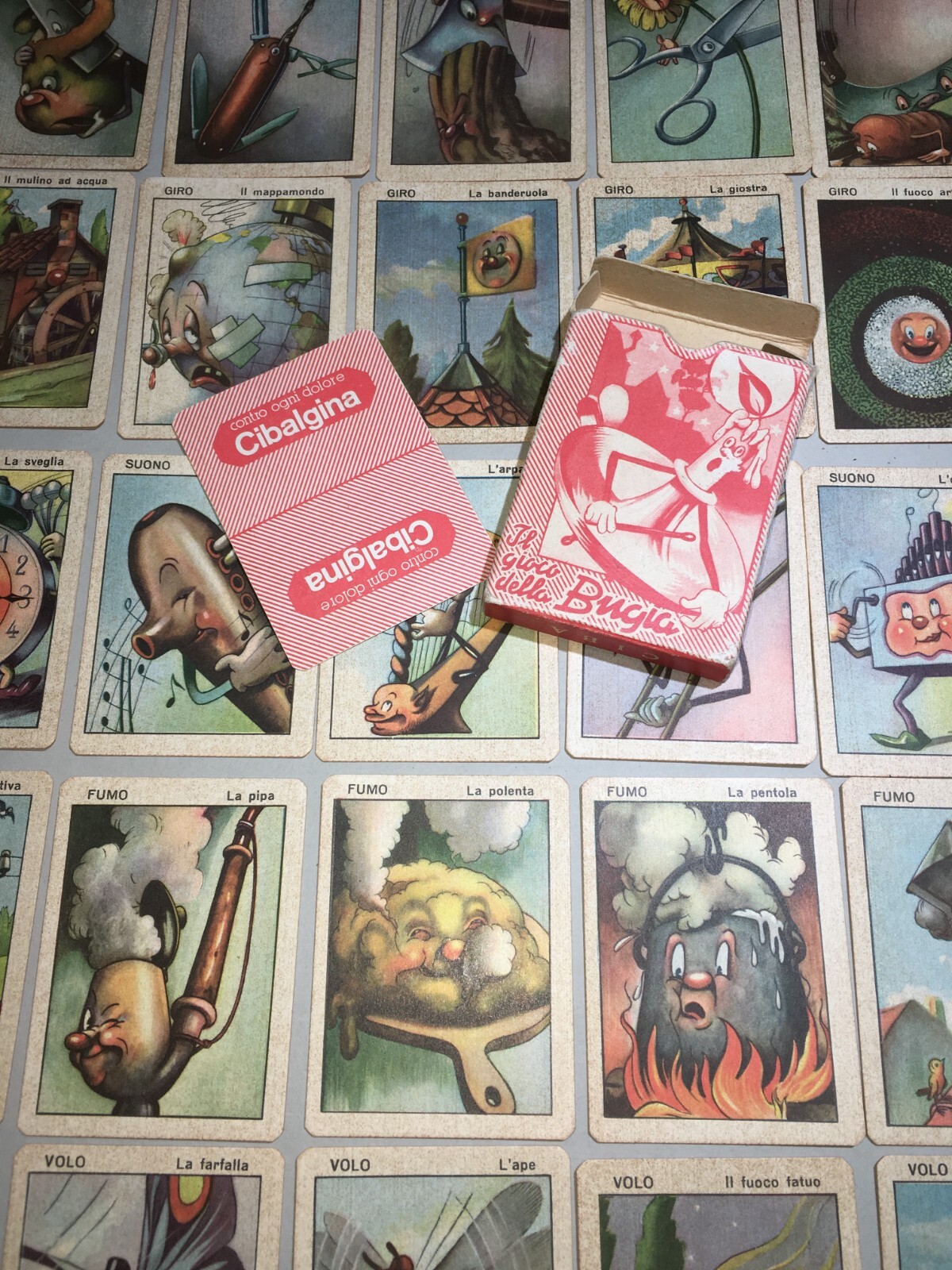 Ciba Cibalgina: Carte Da Gioco Pubblicitarie "Il Gioco Della Bugia" (1947)