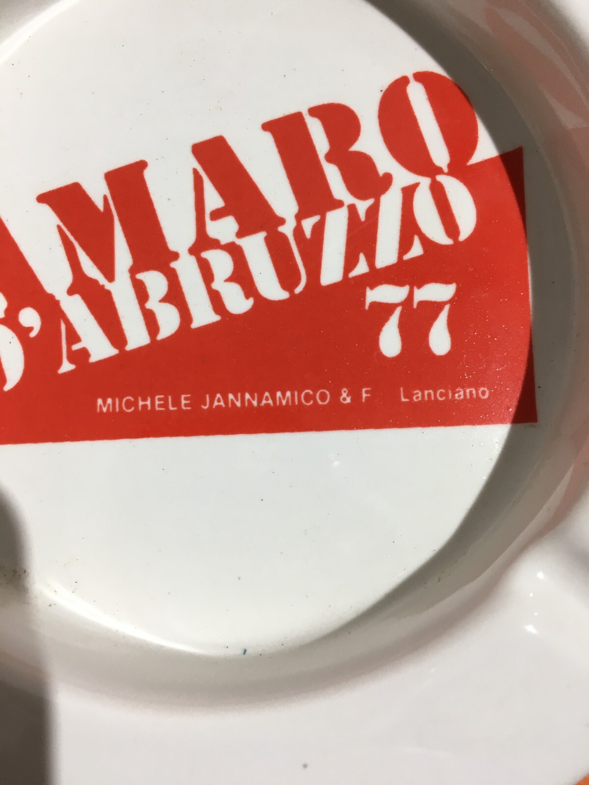 Abruzzo, Lanciano, Liquori, Amaro, Posacenere Pubblicitario Jannamico Da Collezione