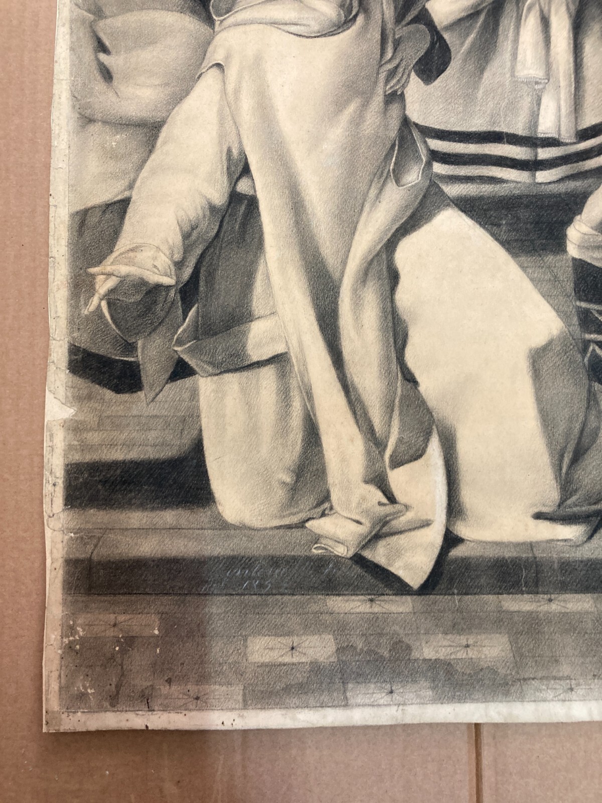 San Benedetto Esorcizza Un Frate Ossesso, Disegno Ispirato A Francesco Guarino