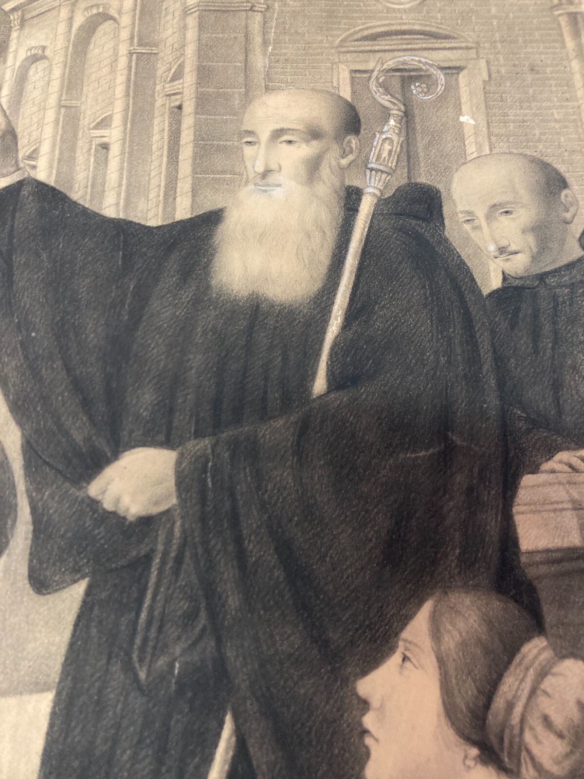 San Benedetto Esorcizza Un Frate Ossesso, Disegno Ispirato A Francesco Guarino