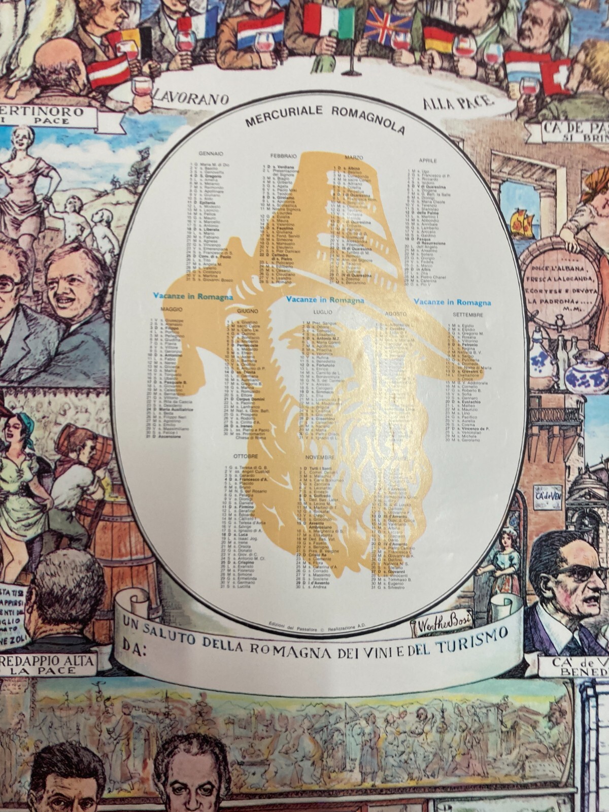 Romagna, Turismo E Folklore: Manifesto Pubblicitario Lunario Del Passatore, 1981