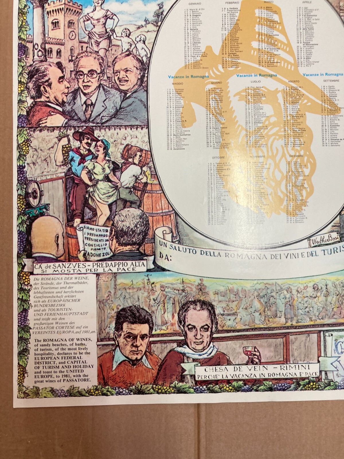 Romagna, Turismo E Folklore: Manifesto Pubblicitario Lunario Del Passatore, 1981