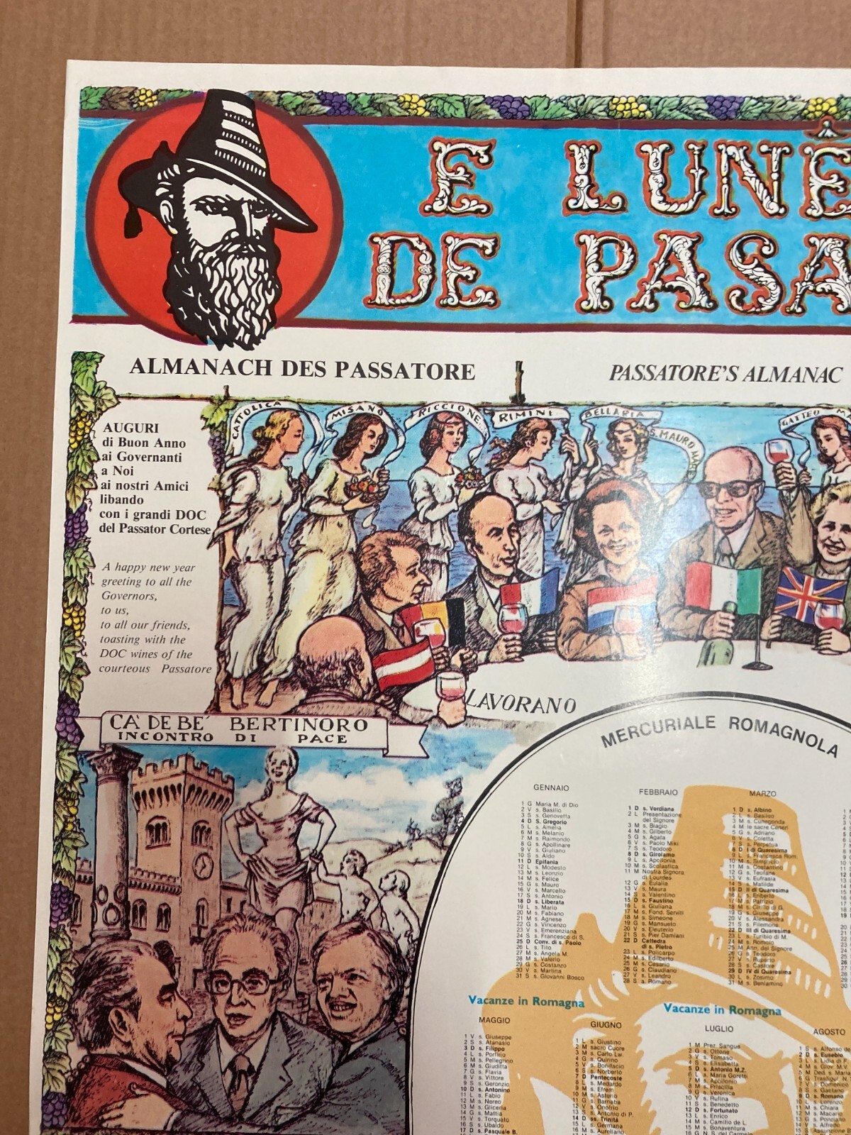 Romagna, Turismo E Folklore: Manifesto Pubblicitario Lunario Del Passatore, 1981