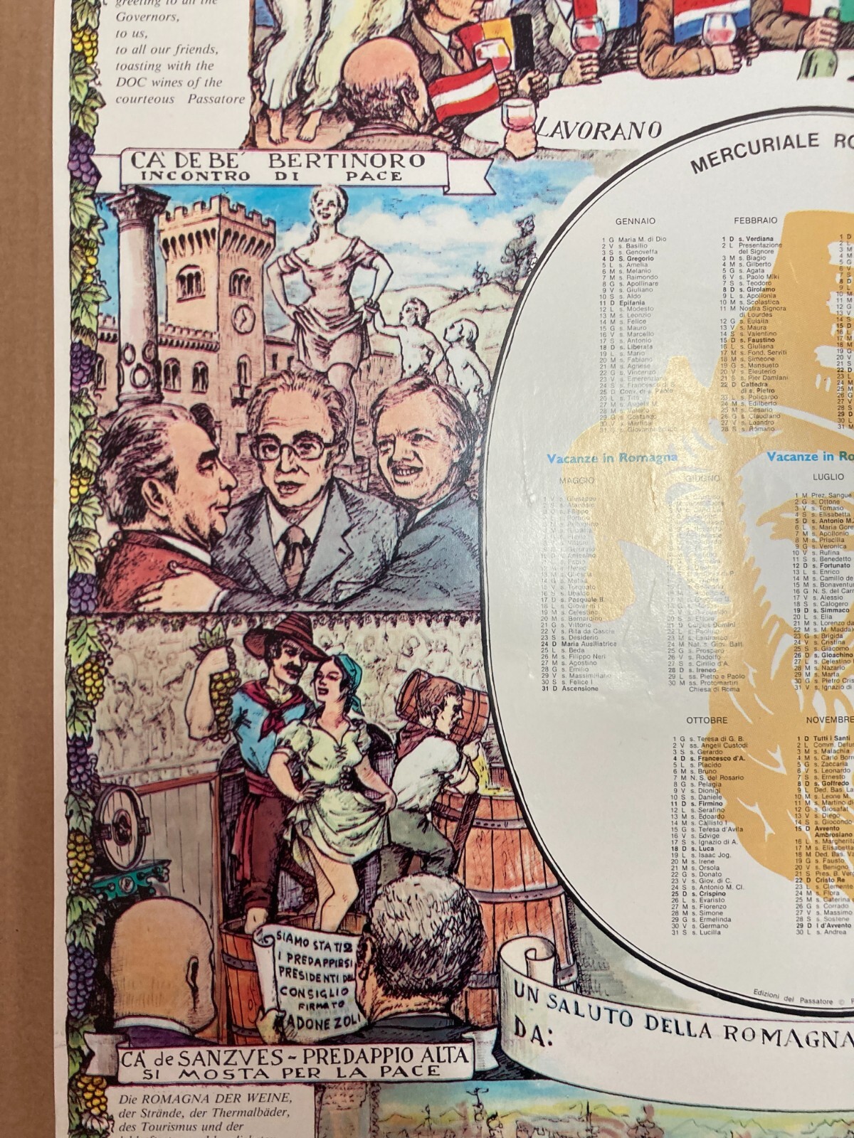 Romagna, Turismo E Folklore: Manifesto Pubblicitario Lunario Del Passatore, 1981