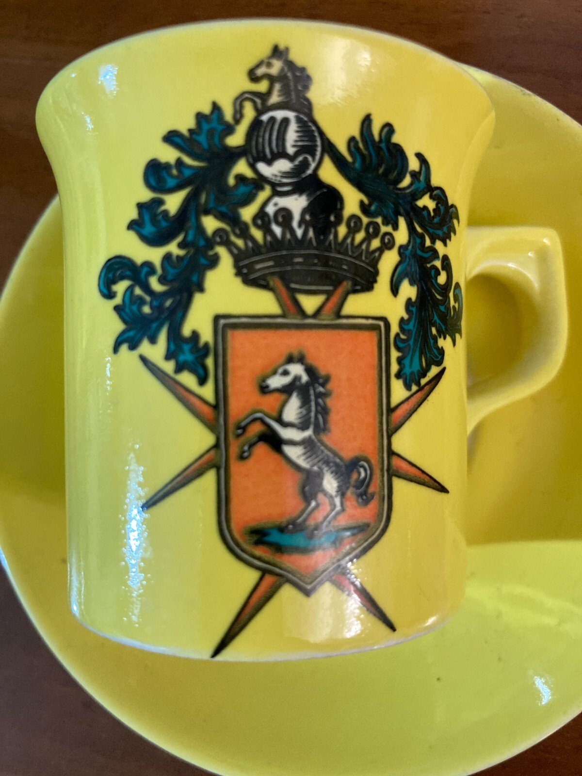 Araldica Decorativa: Tazza Con Piattino Pagnossin, Treviso, Stemma Gentilizio