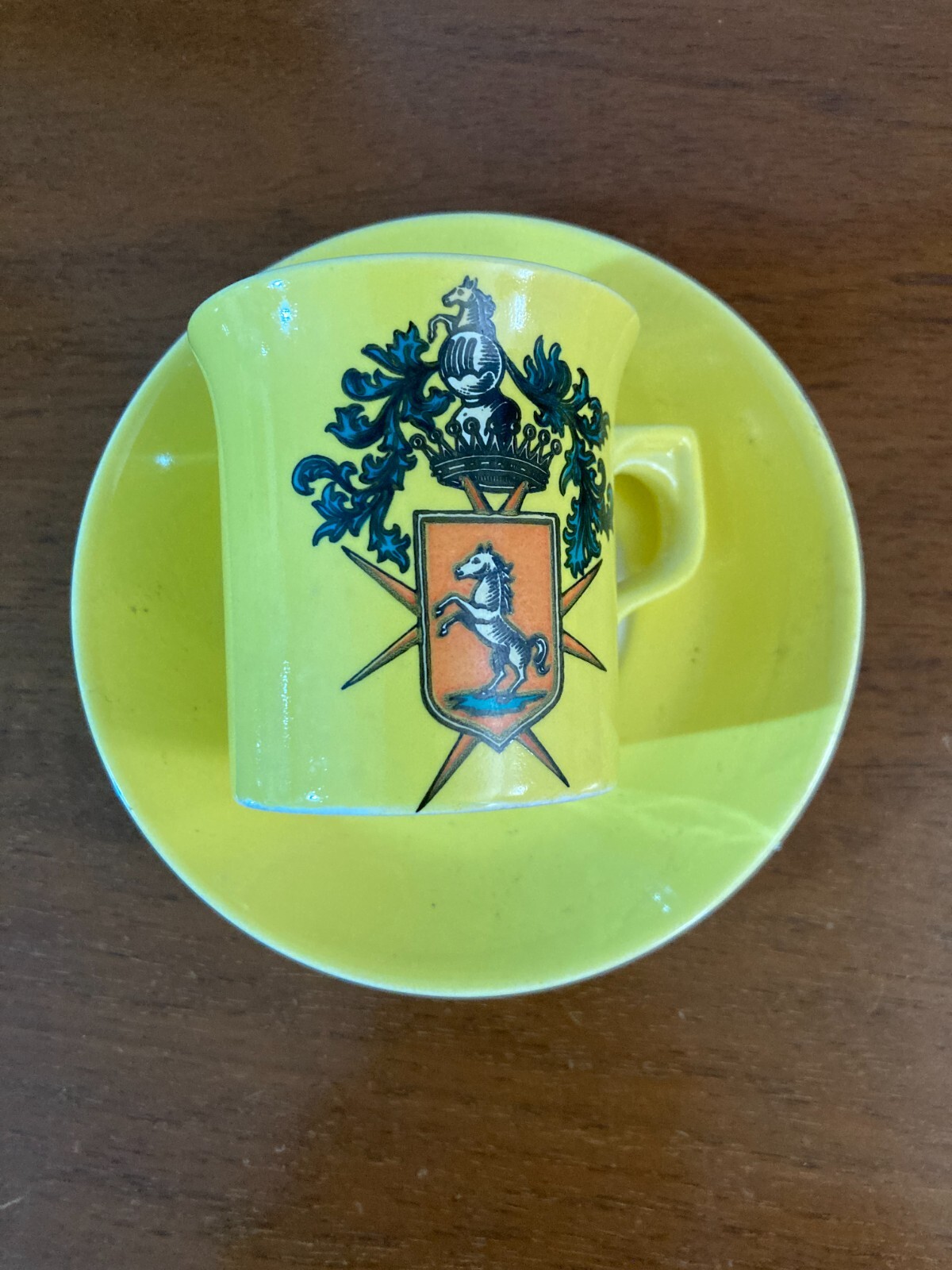 Araldica Decorativa: Tazza Con Piattino Pagnossin, Treviso, Stemma Gentilizio
