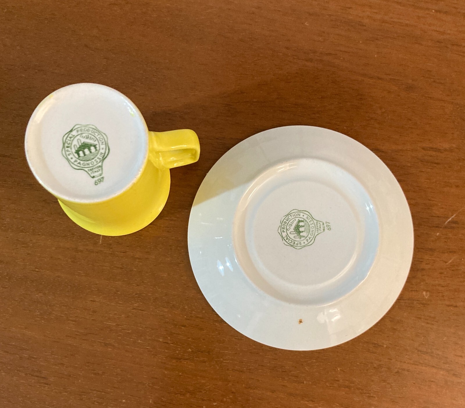 Araldica Decorativa: Tazza Con Piattino Pagnossin, Treviso, Stemma Gentilizio