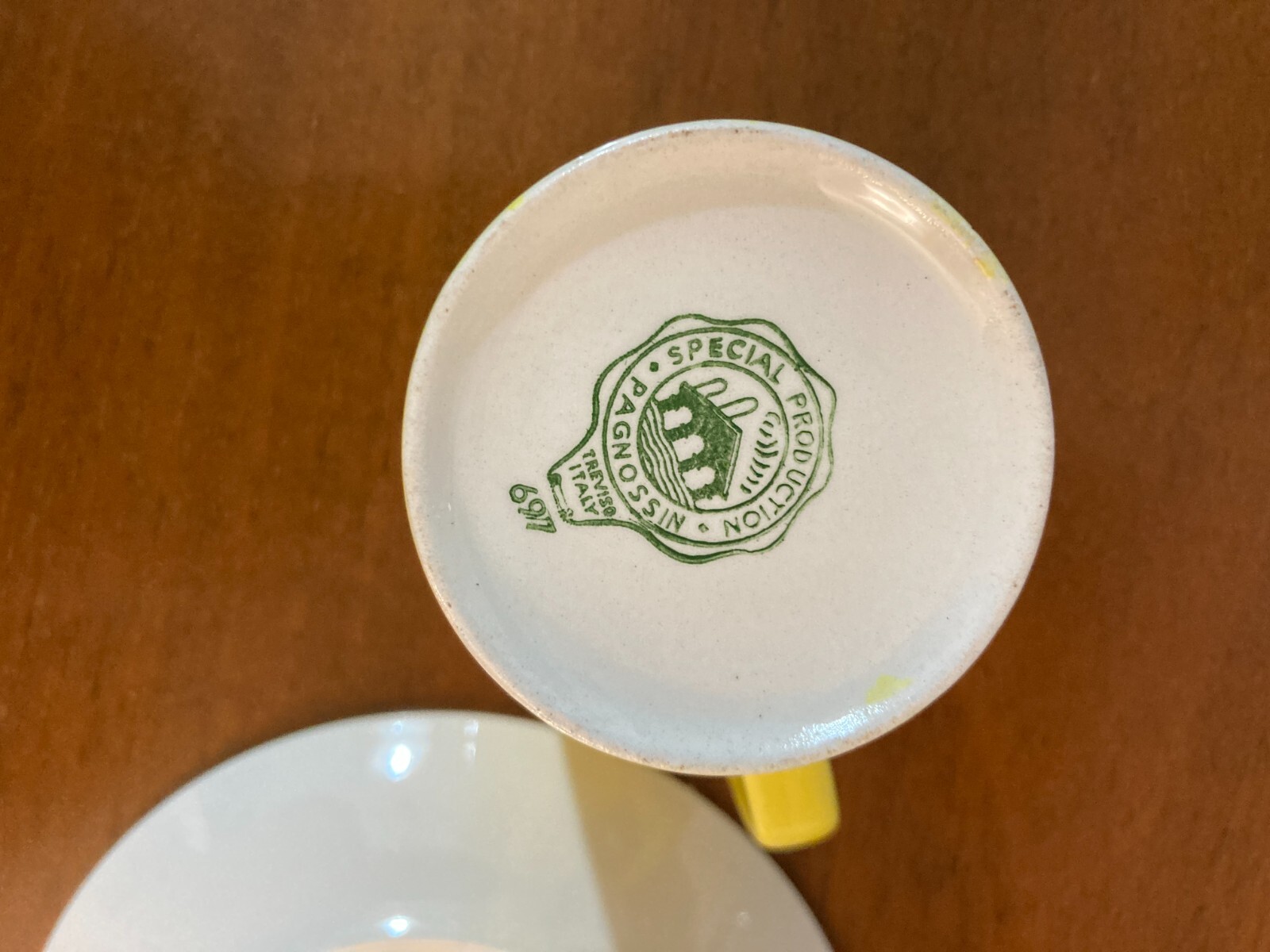 Araldica Decorativa: Tazza Con Piattino Pagnossin, Treviso, Stemma Gentilizio