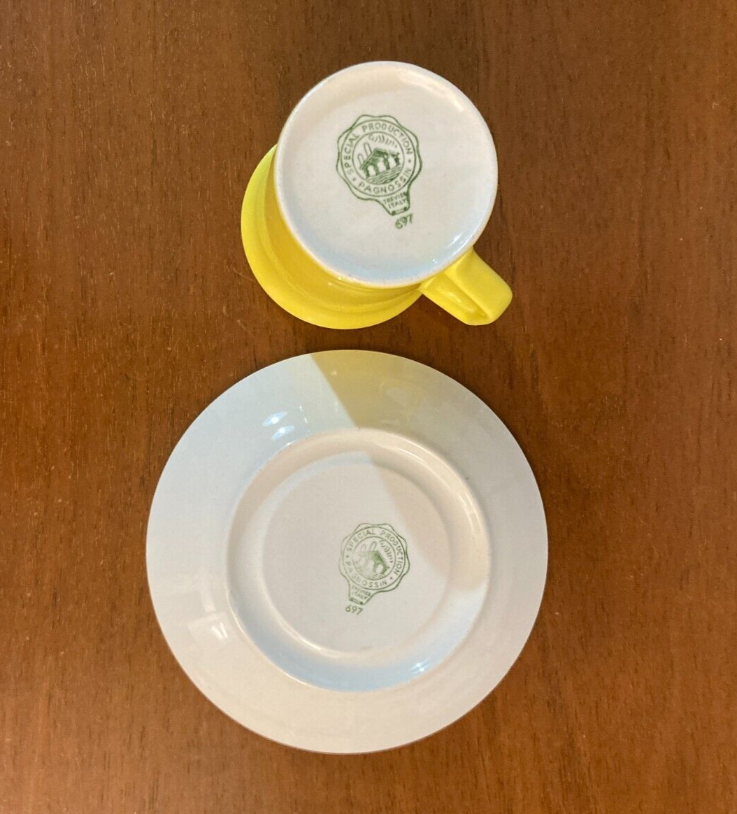 Araldica Decorativa: Tazza Con Piattino Pagnossin Treviso Con Aquila Coronata