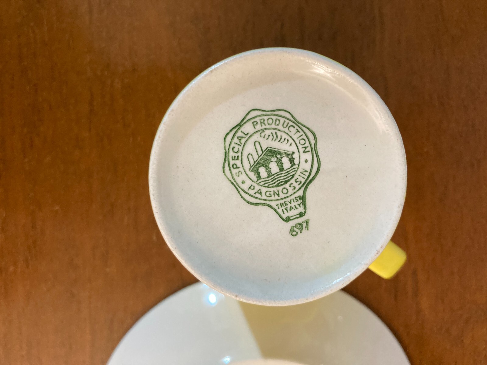 Araldica Decorativa: Tazza Con Piattino Pagnossin Treviso Con Aquila Coronata