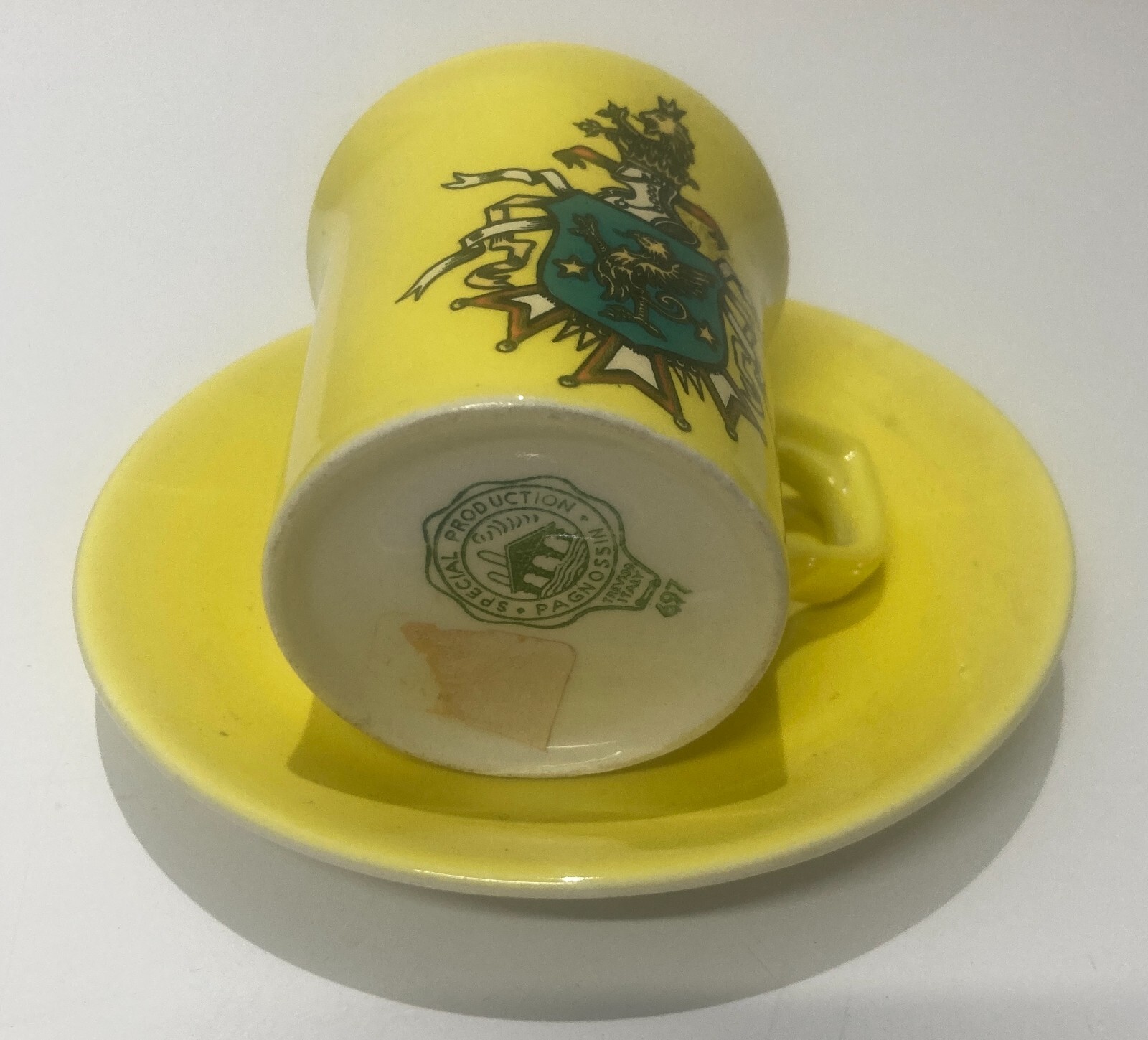 Simbologia Araldica Decorativa Tazza E Piattino   Pagnossin   Treviso