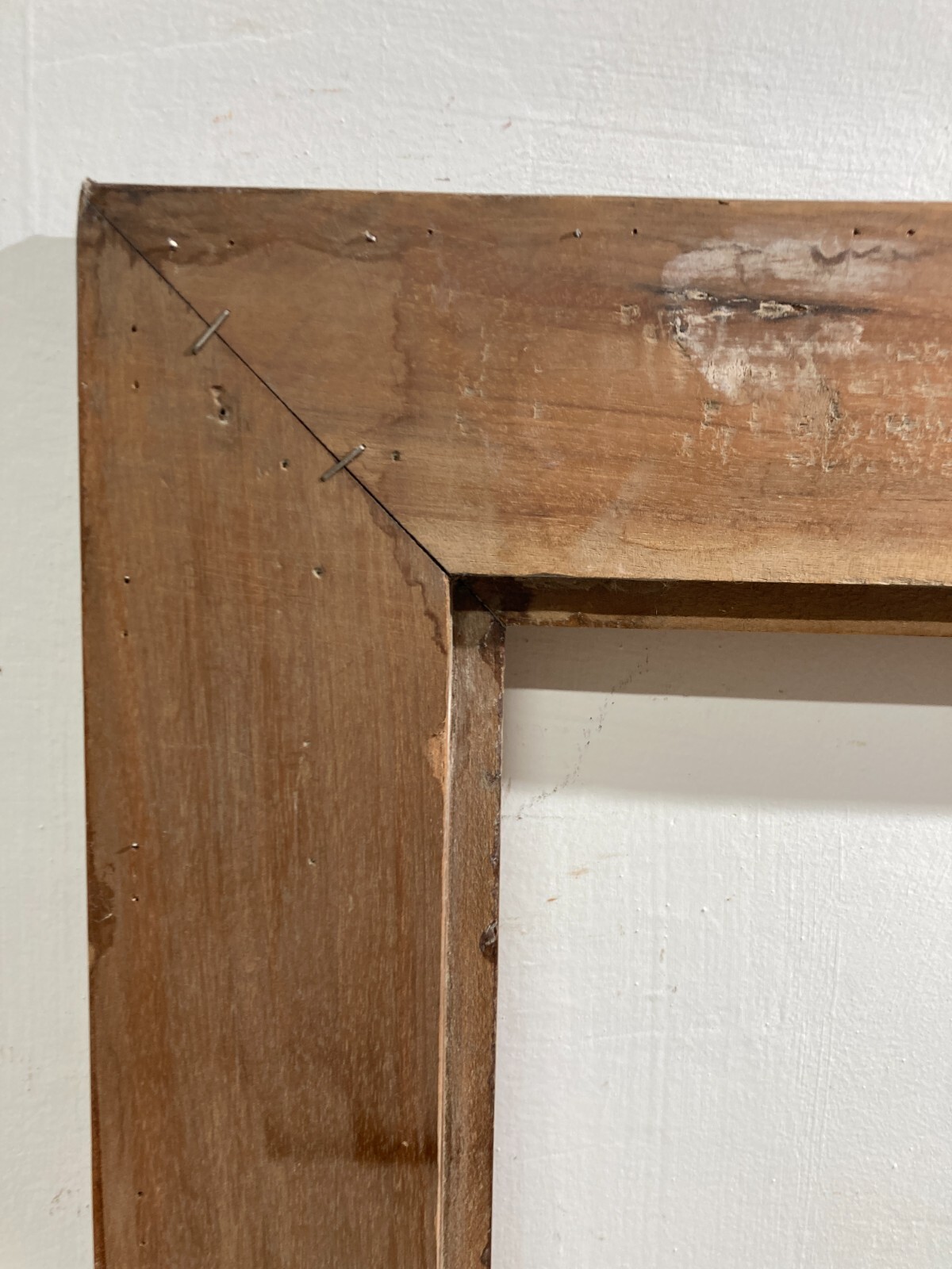Antica Cornice In Legno Massello Con Filettatura Ad Intarsio