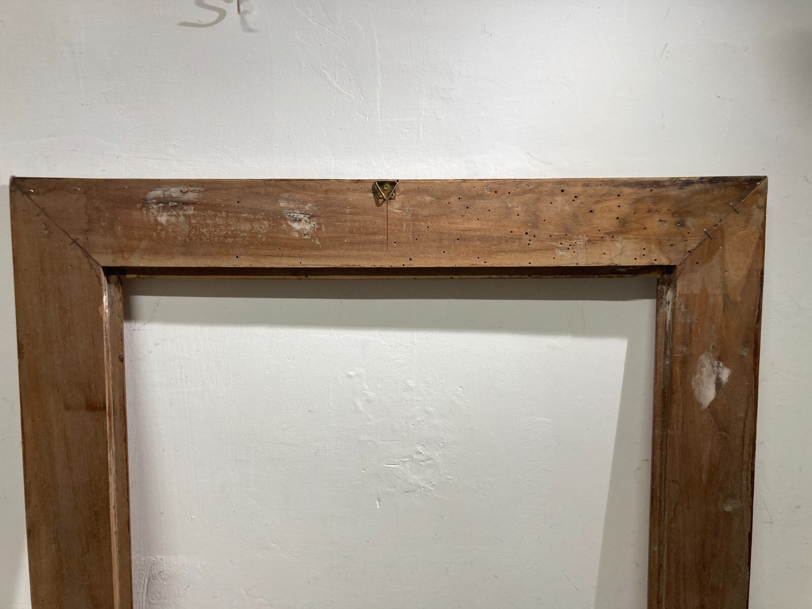 Antica Cornice In Legno Massello Con Filettatura Ad Intarsio