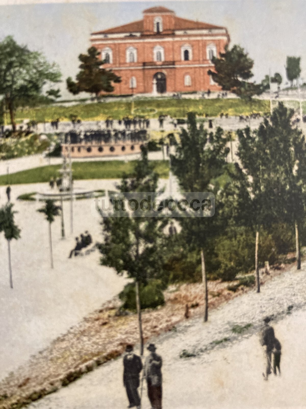 Abruzzo, Chieti: Antica Veduta Dell'Istituto Tecnico E Della Villa Comunale