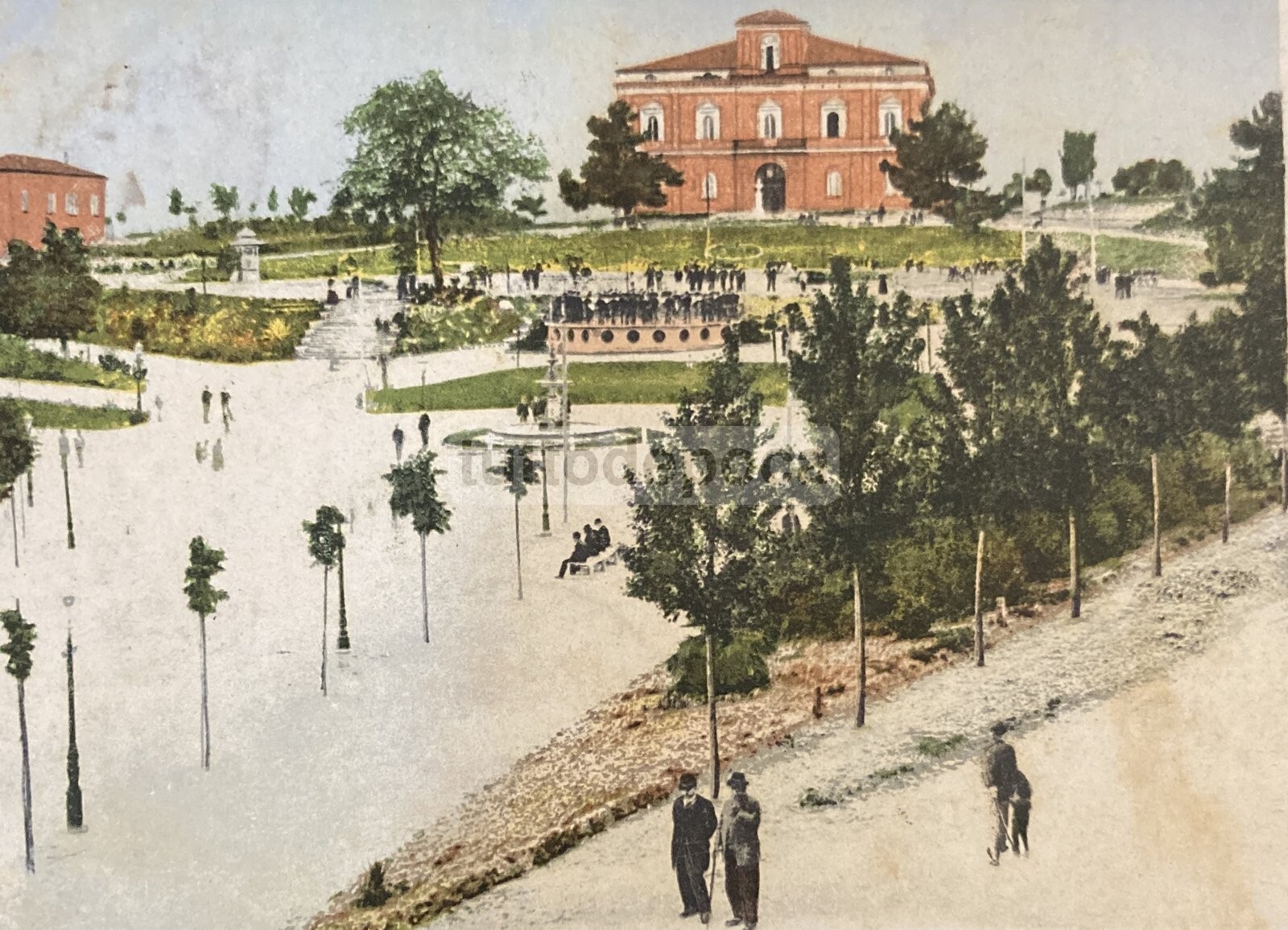 Abruzzo, Chieti: Antica Veduta Dell'Istituto Tecnico E Della Villa Comunale