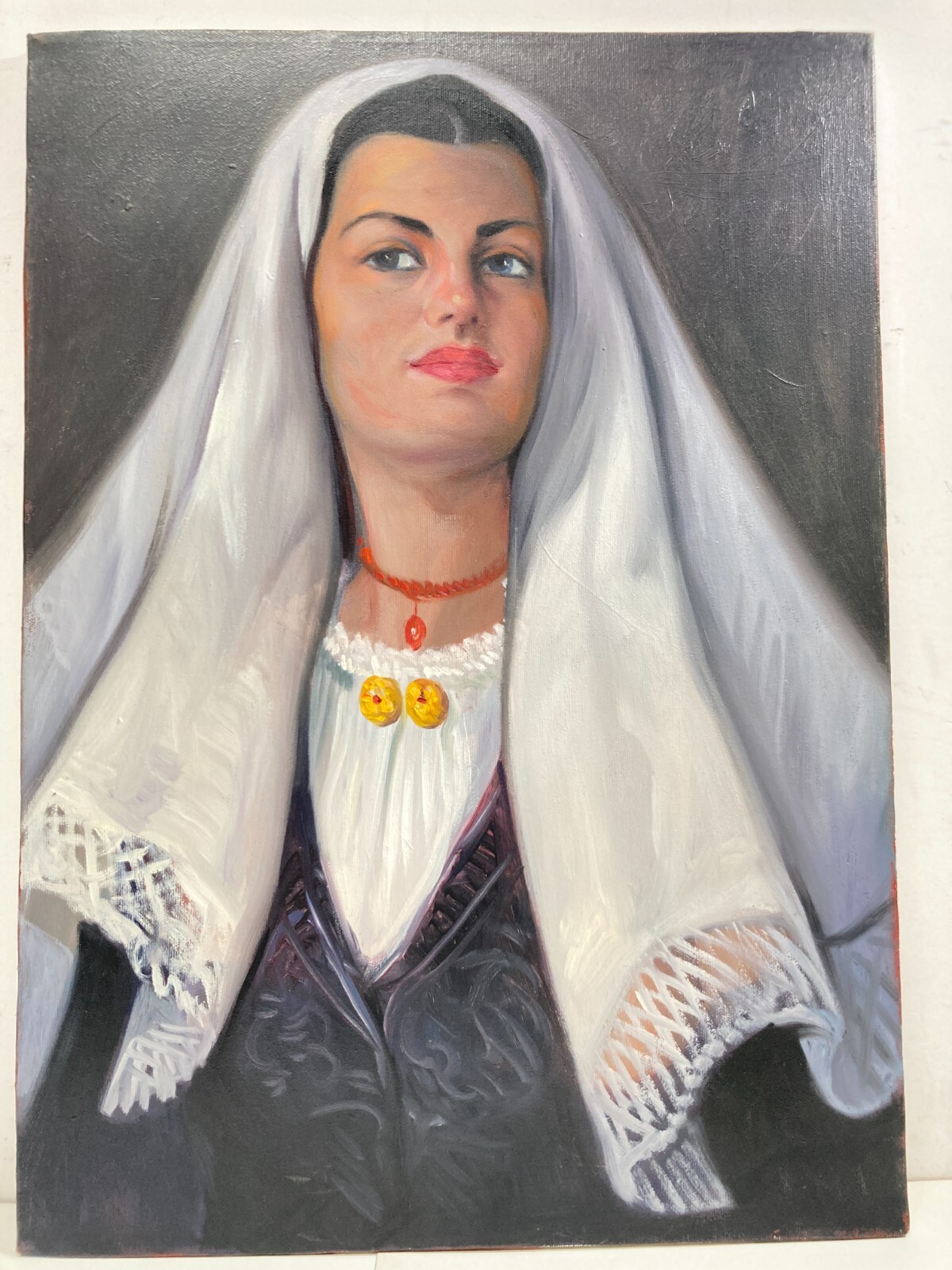 Sardegna: Ritratto Di Donna In Costume Tipico Sardo, Giovanni Cau