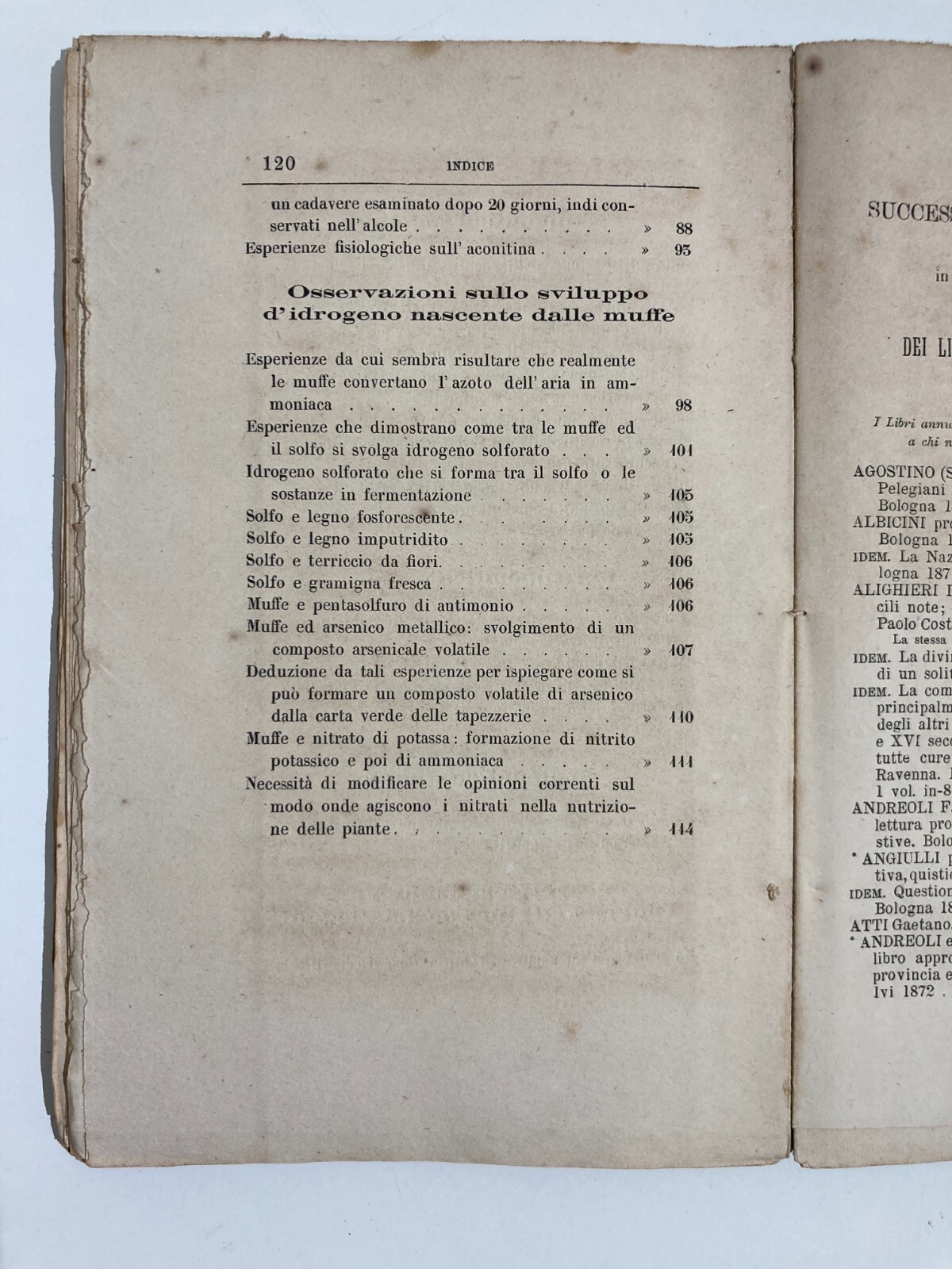 Chimica, Sostanze Venefiche E Tossicologia: Veleni E Arsenico   Francesco Selmi (1875)