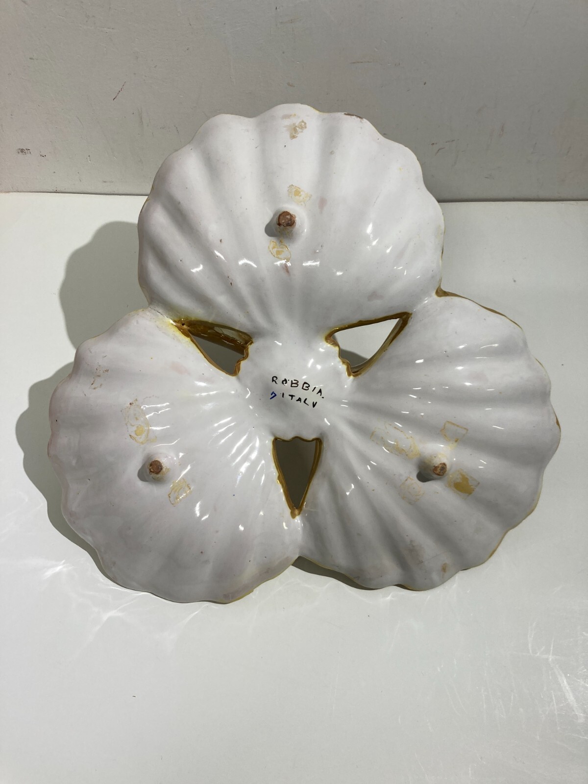 Centro Tavola Decorativo In Ceramica Robbia, Gualdo Tadino, Metà '900