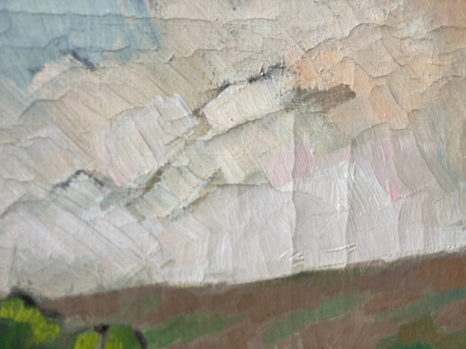 Paesaggio Laziale, Nemi   Veduta Paesaggistica   Dipinto Di L. Magnani