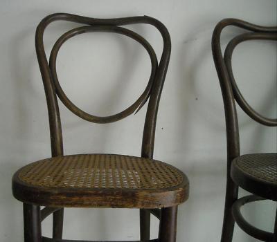 Coppia Di Sedie Antiche Jacob & Joseph Kohn In Legno Curvato