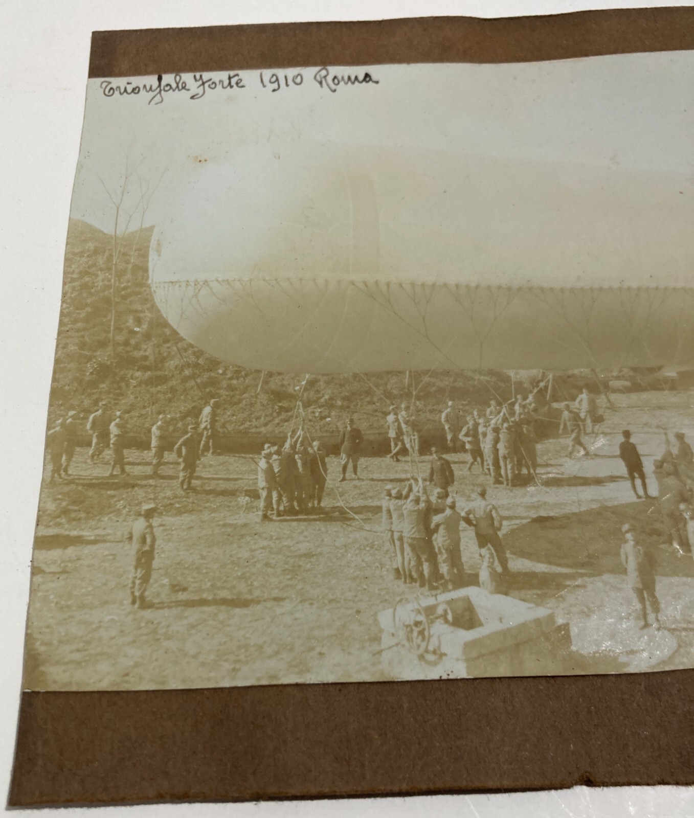 Militaria, Aerostatica, Pallone Frenato, Roma, Forte Trionfale, 1910, Foto Originale