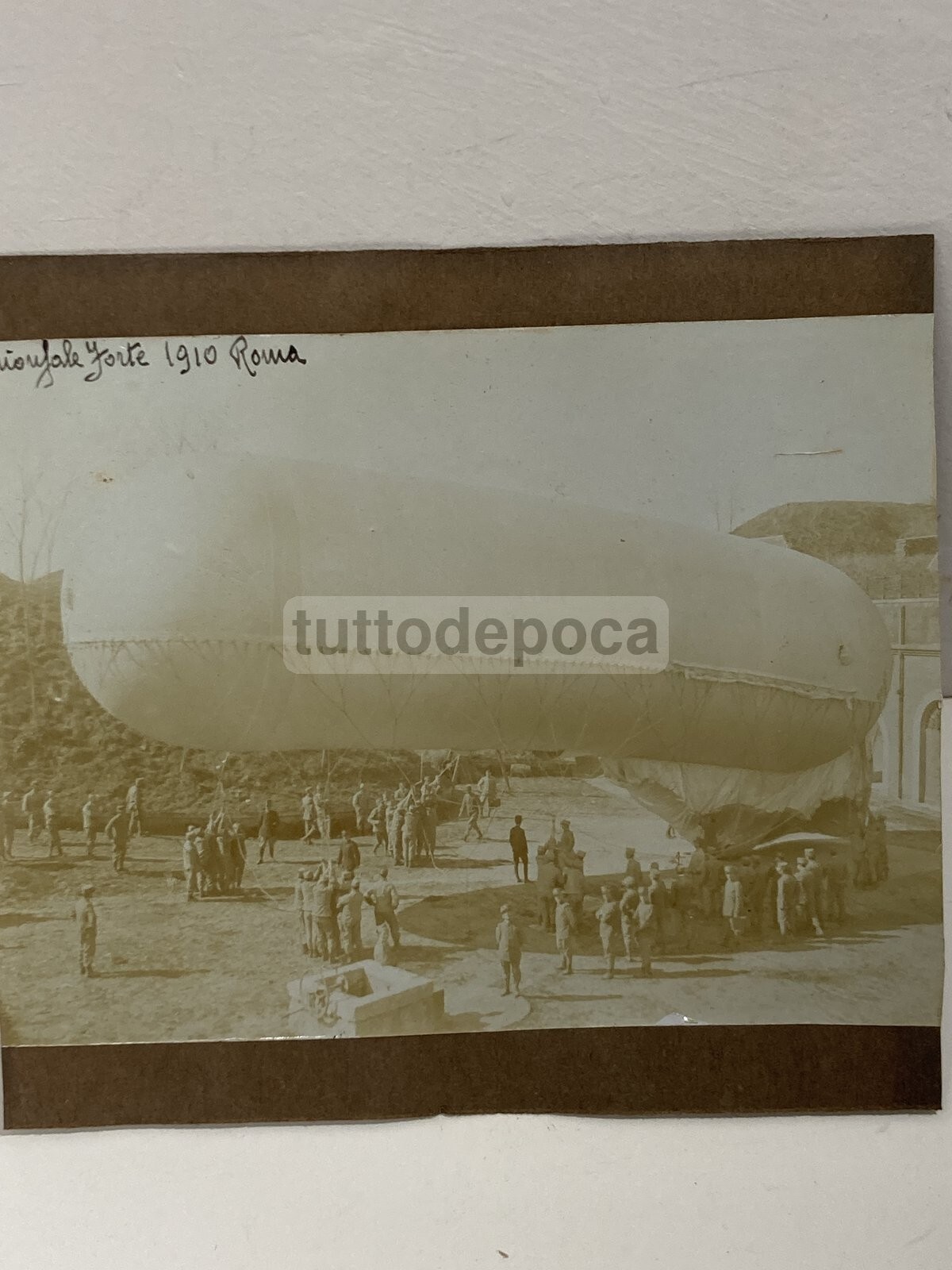 Militaria, Aerostatica, Pallone Frenato, Roma, Forte Trionfale, 1910, Foto Originale